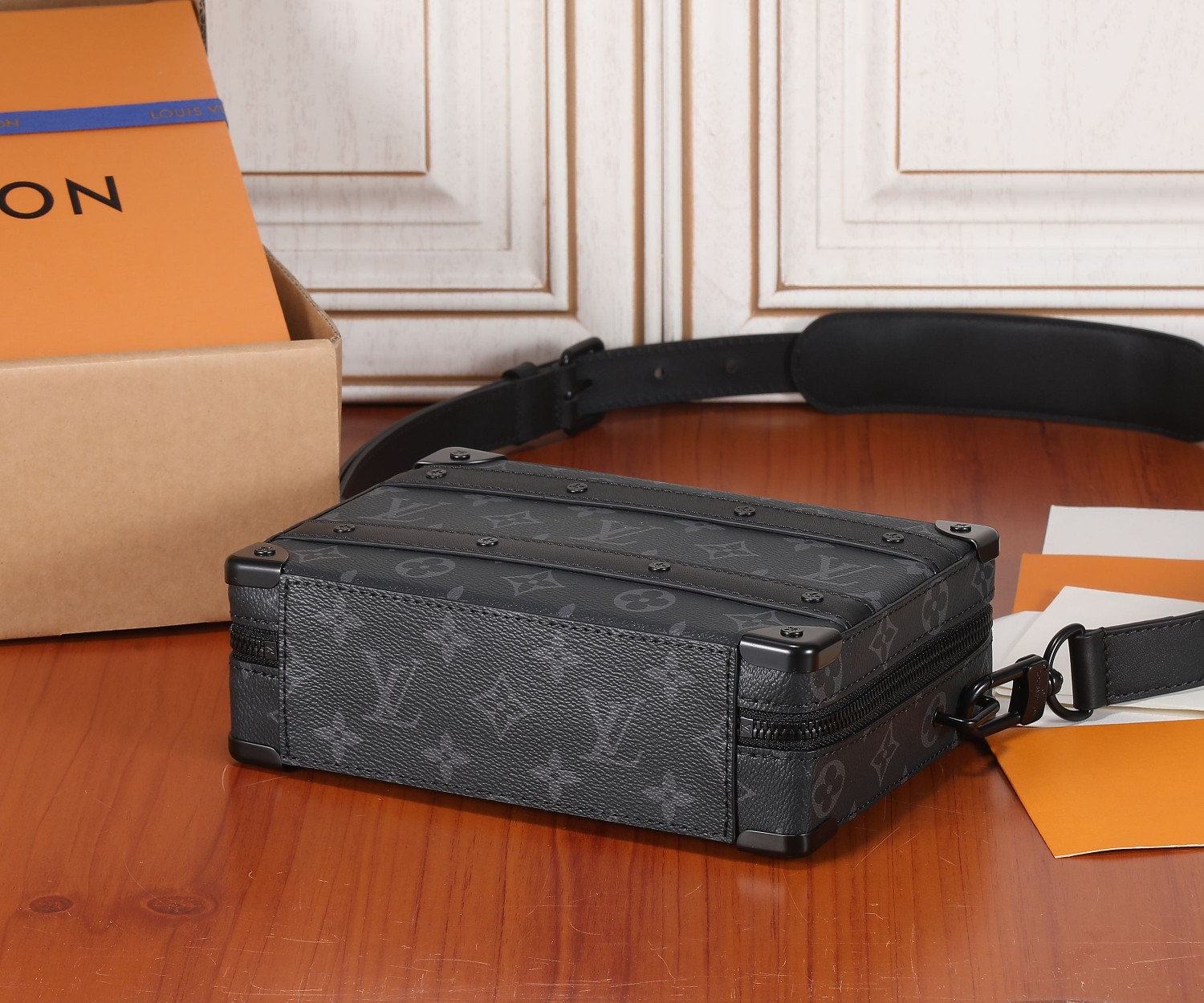 Louis Vuitton Soft Trunk Handle Bag in Monogram Macassar Canvas - Image 7