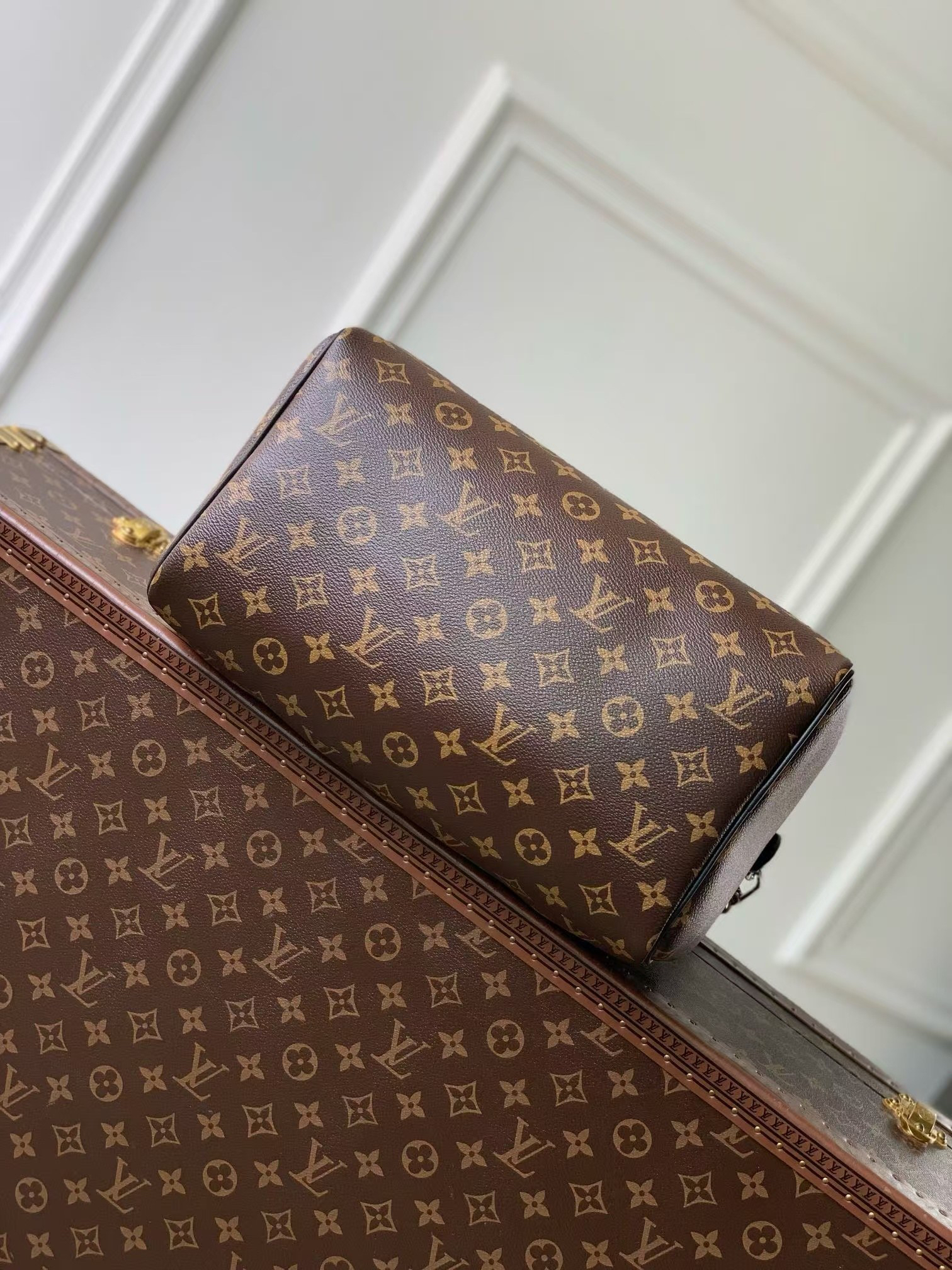 Speedy Soft 30 Dark Monogram Handbag - Image 7