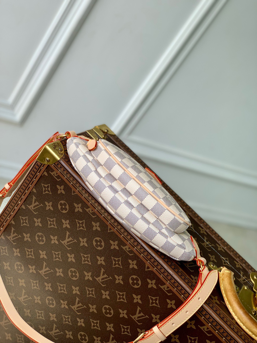 Louis Vuitton Keepit Waist Bag in Damier Azur Canvas - Image 7