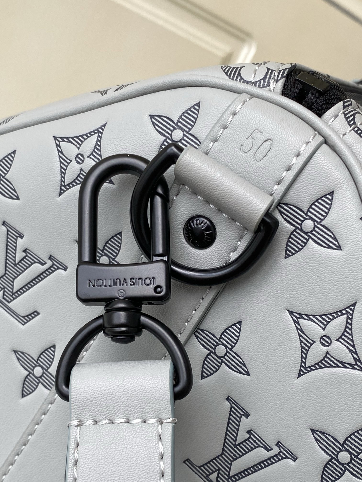 Louis Vuitton Keepall Travel Bag M46117 in Monogram Shadow Calfskin - Image 7