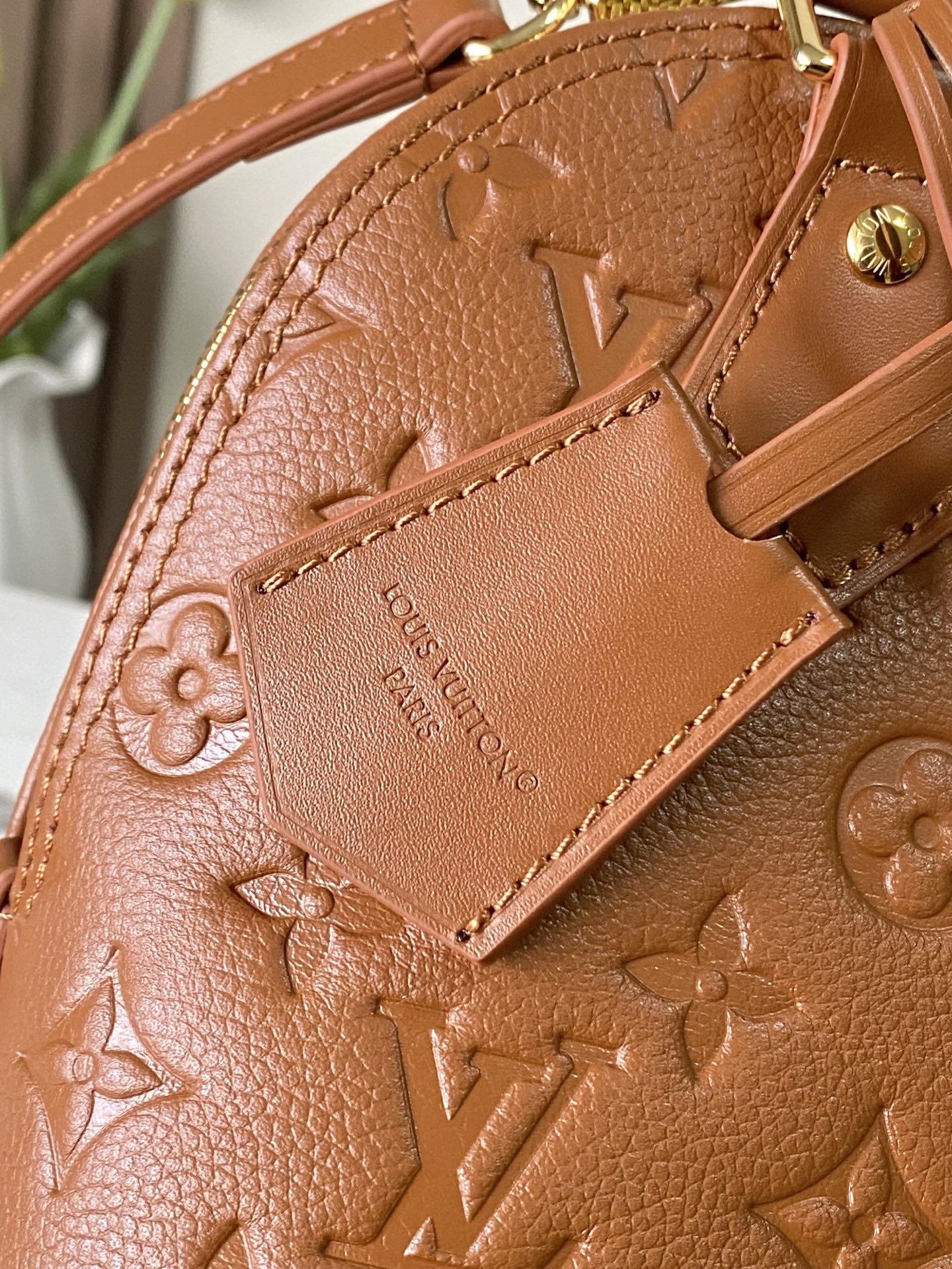Louis Vuitton Alma BB Handbag in Brown Monogram Empreinte Leather - Image 7
