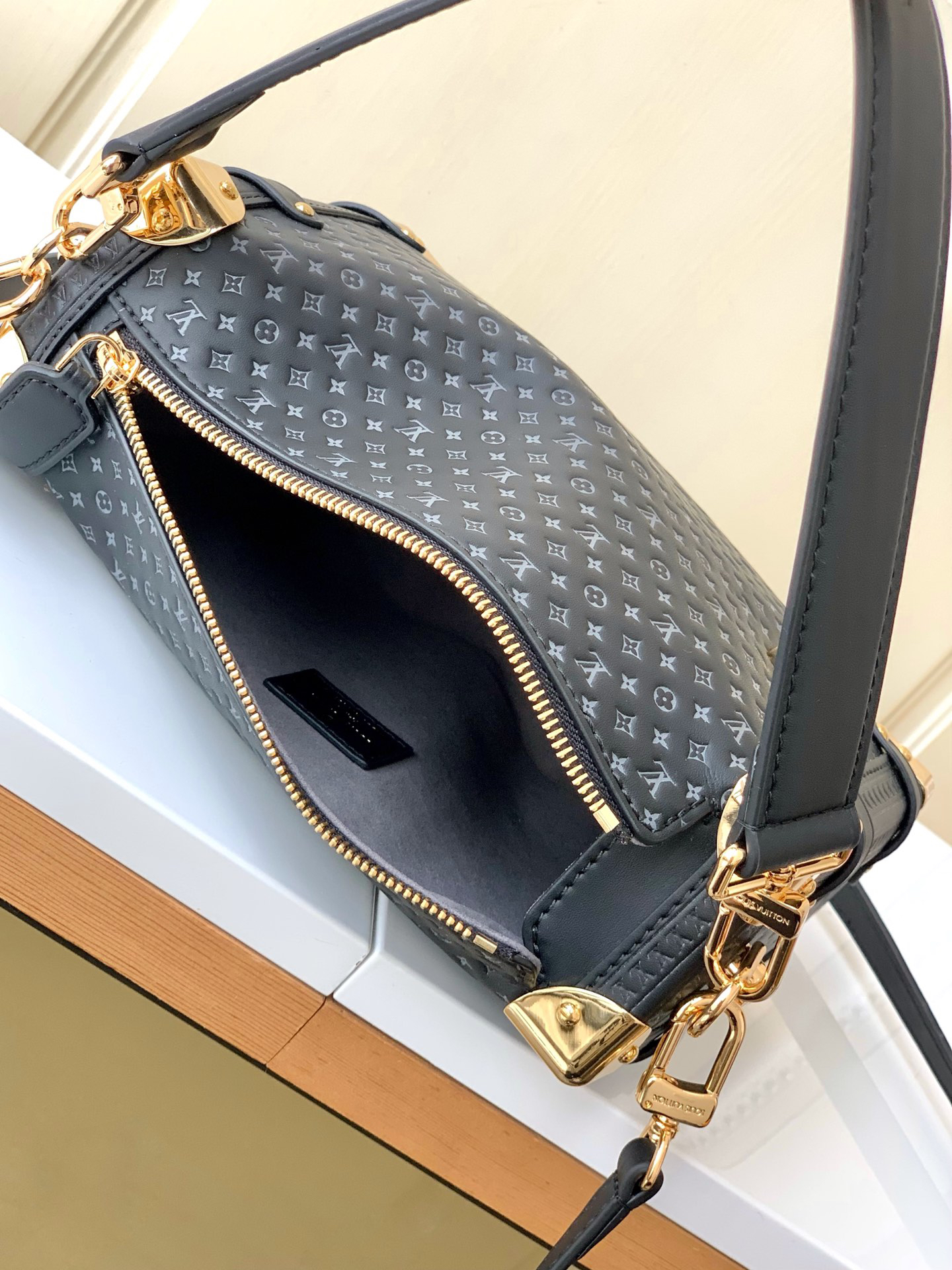 Louis Vuitton Side Trunk Small Crossbody Bag M46358 in Black Monogram Leather - Image 7