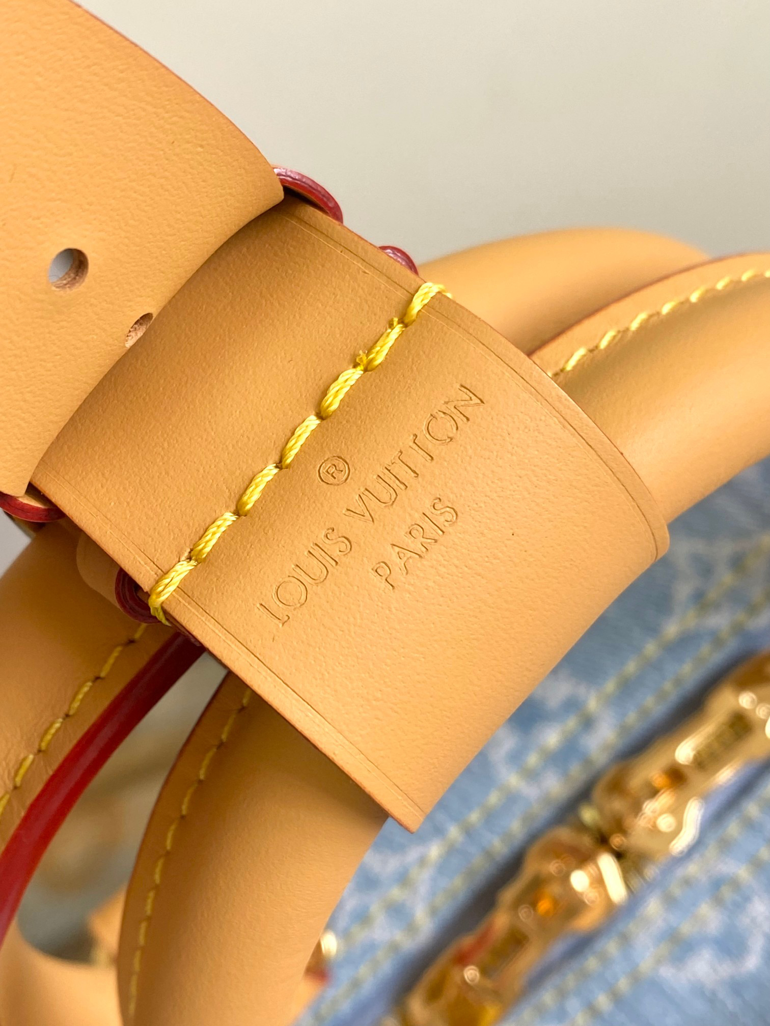 Louis Vuitton Keepall Bandoulière 45 Travel Bag M25334 in Light Blue Denim - Image 7