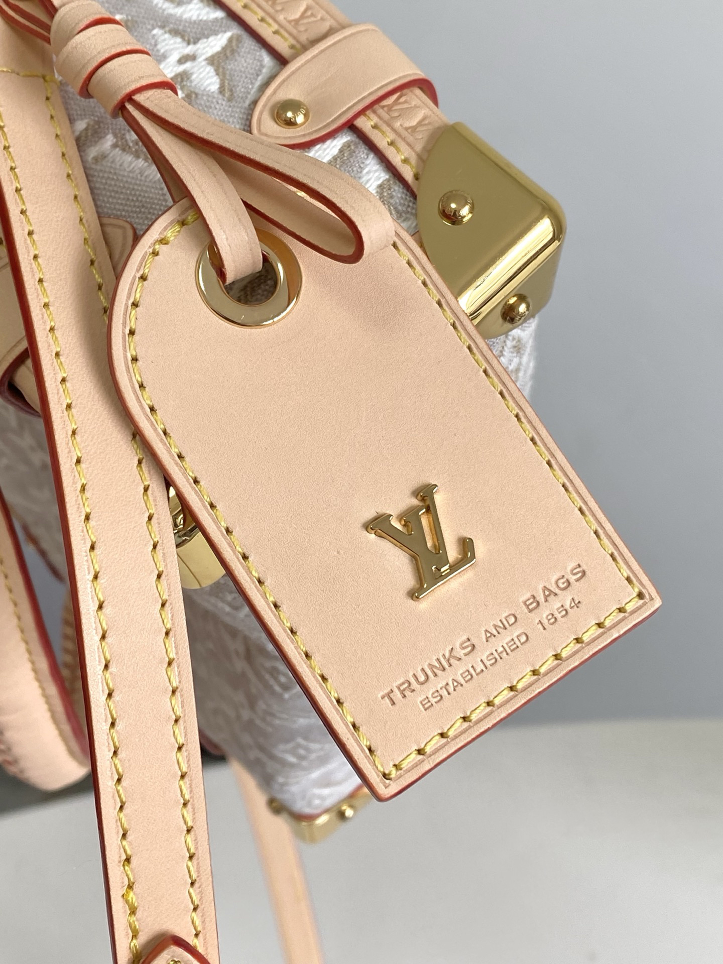 Louis Vuitton Side Trunk Medium Shoulder Bag in White Monogram Jacquard Canvas - Image 7