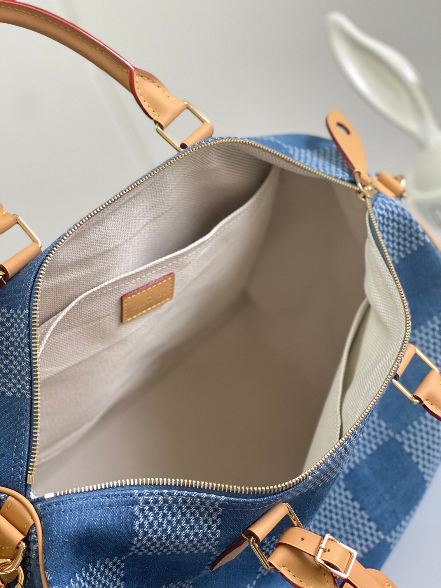 Louis Vuitton Speedy 40 Bandoulière Damier Denim Handbag - Image 7