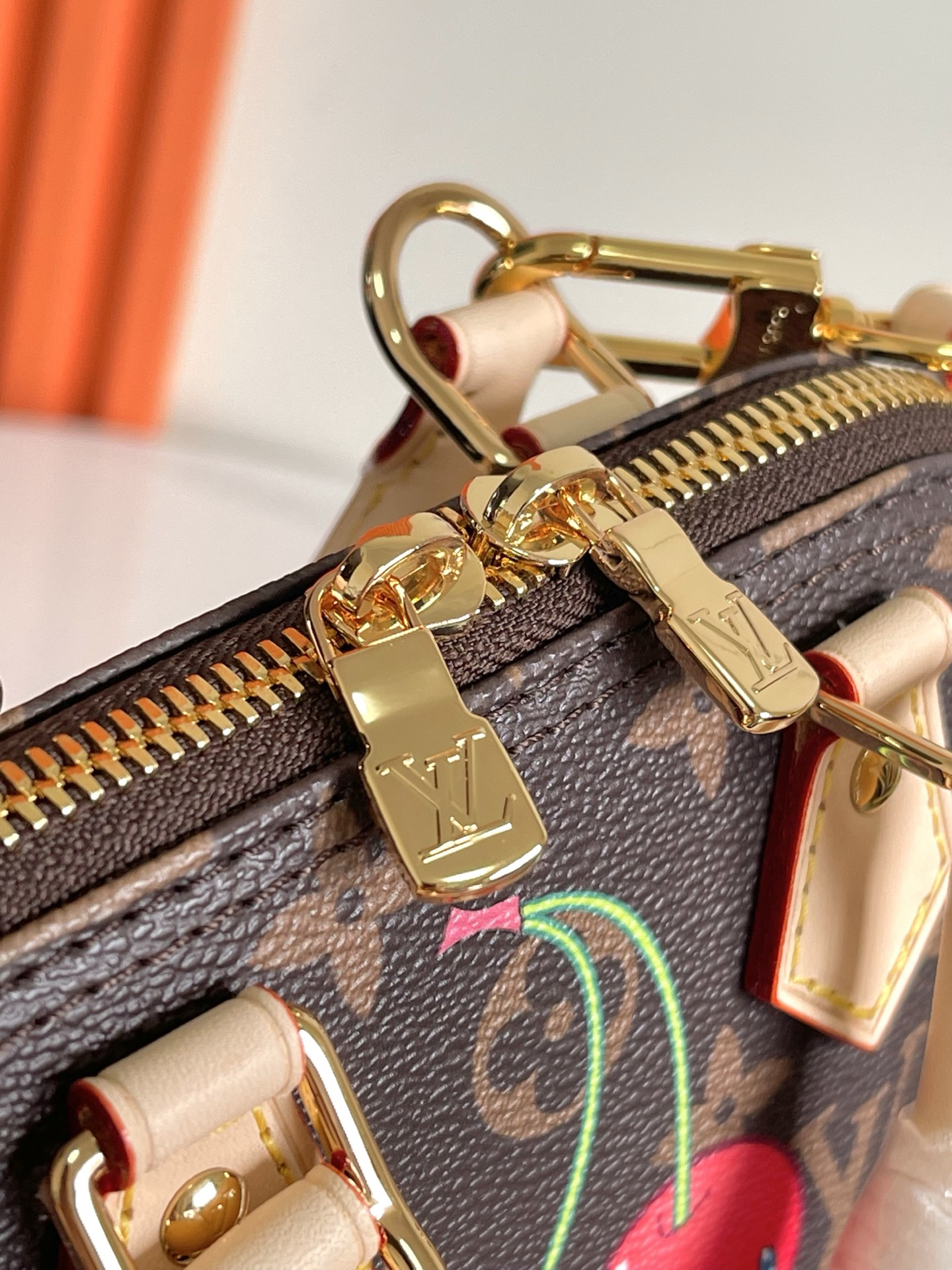 Louis Vuitton x Takashi Murakami Nano Alma Cherry Handbag - Image 7