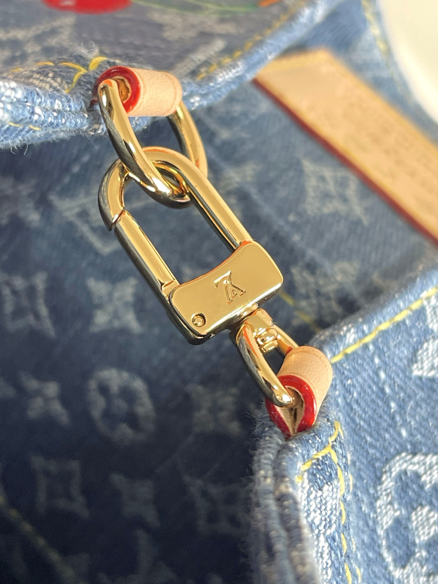 Louis Vuitton x Takashi Murakami Venice Double Shoulder Bag in Monogram Denim - Image 7