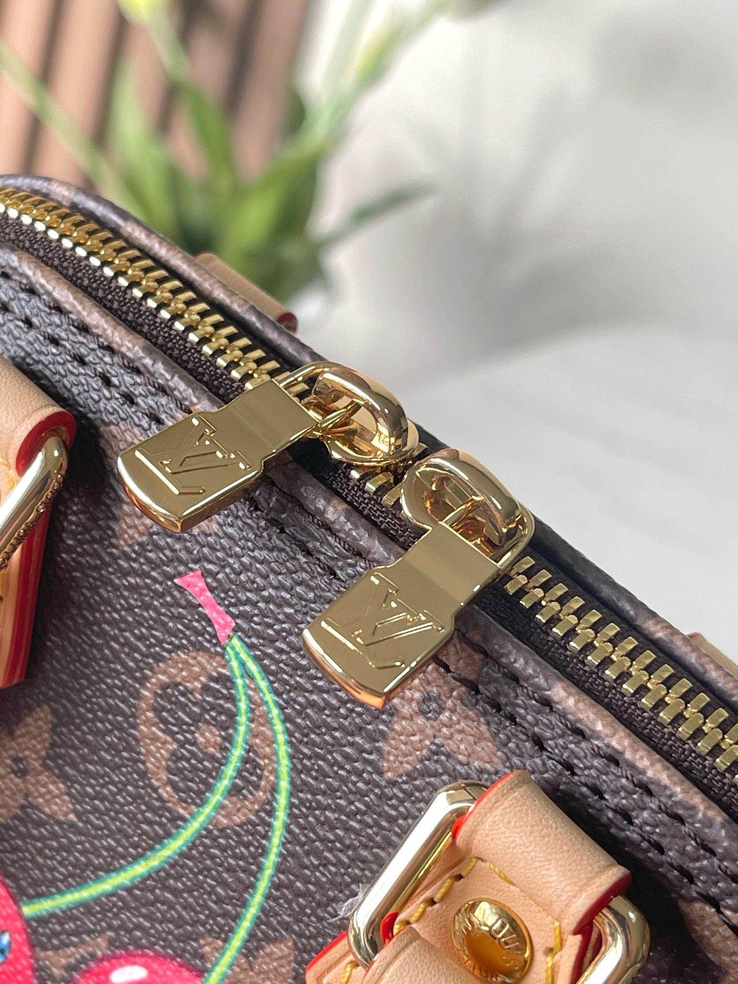 Louis Vuitton Nano Alma Handbag in Monogram Cherry Pattern - Image 7