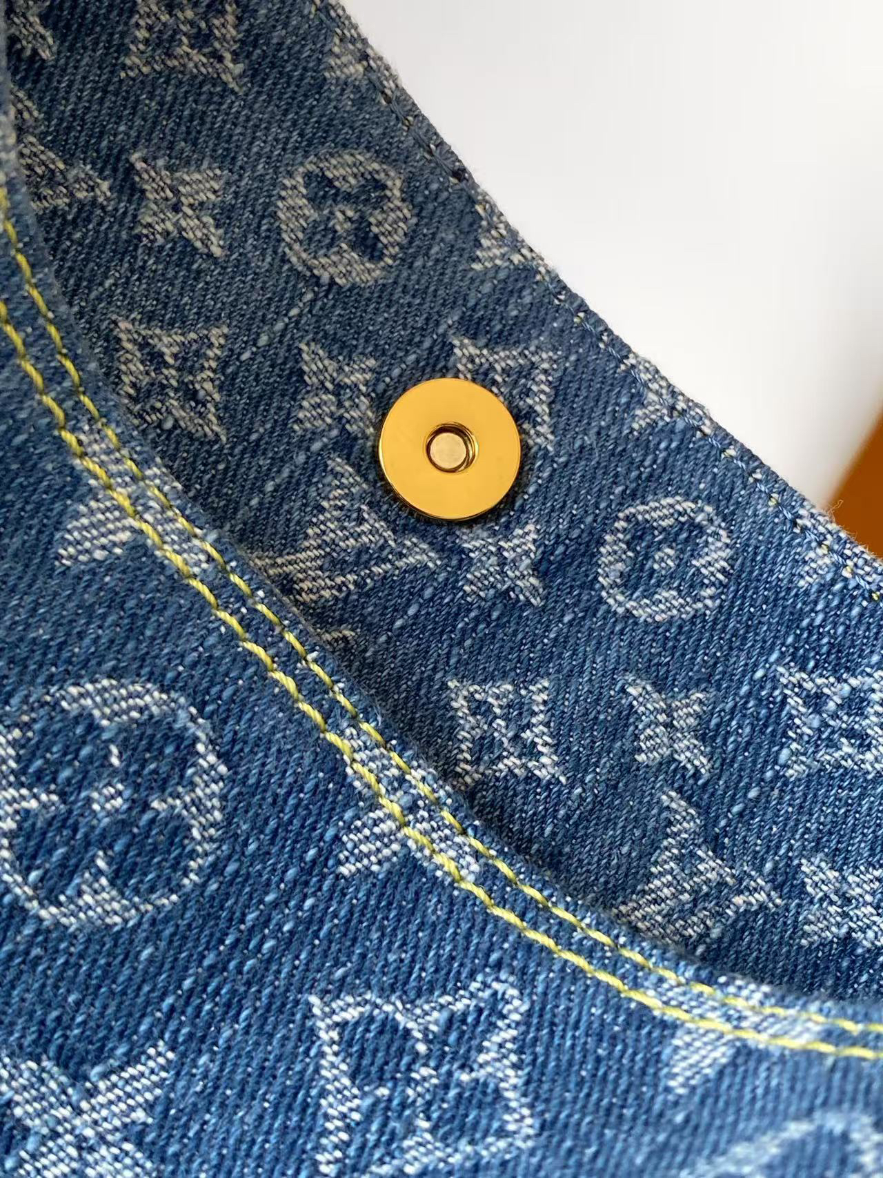 Louis Vuitton All In BB Denim Handbag - Blue - Image 7