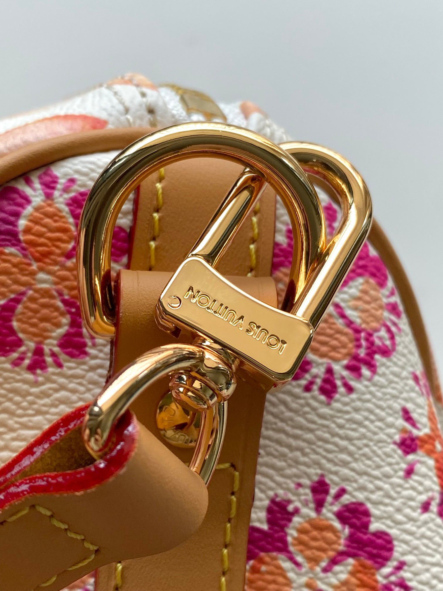 Louis Vuitton Speedy Bandouliere 25 Pink Monogram Tiles Handbag - Image 7