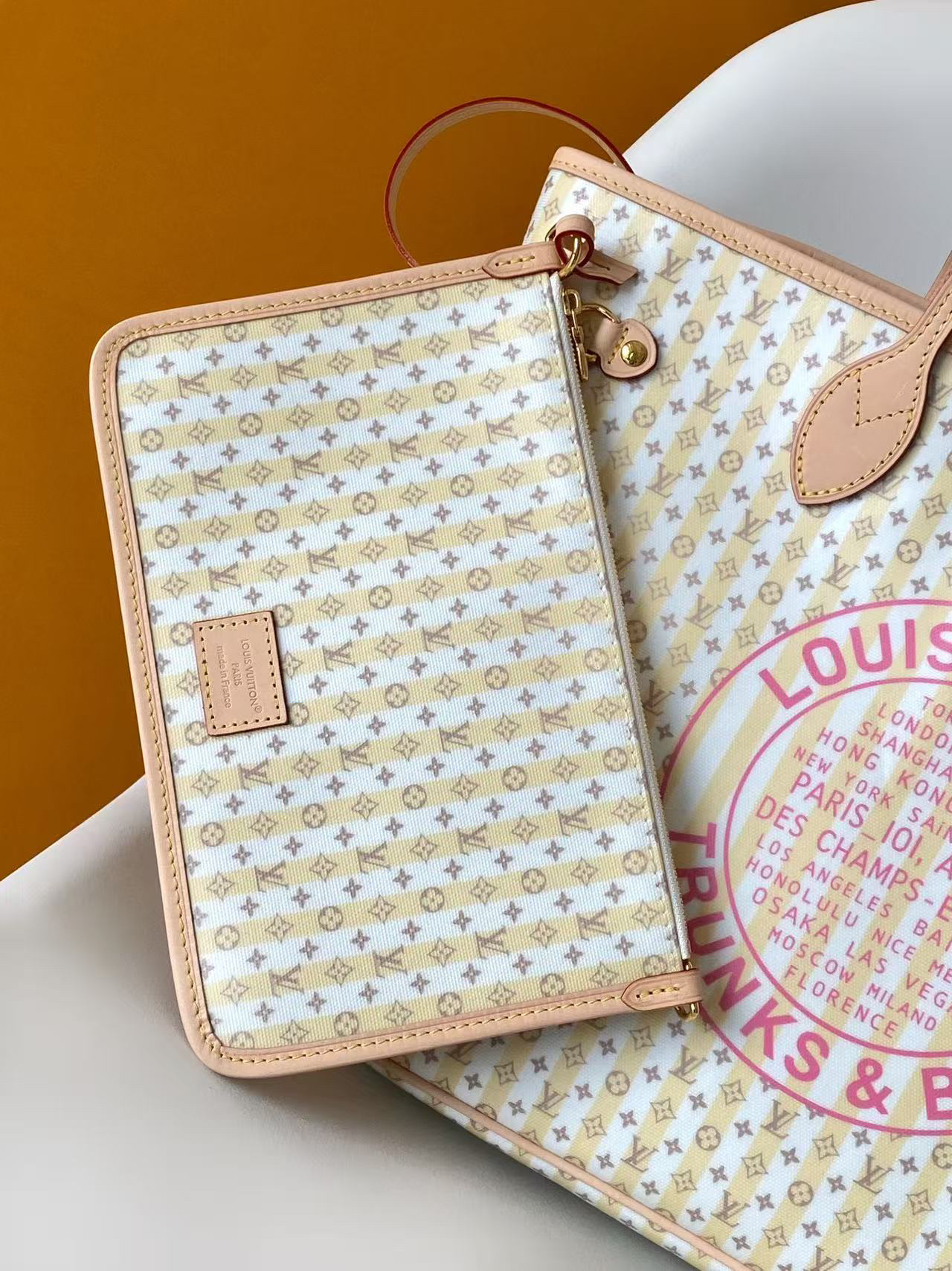 Louis Vuitton Neverfull MM Stamp Canvas Tote Bag - Image 7