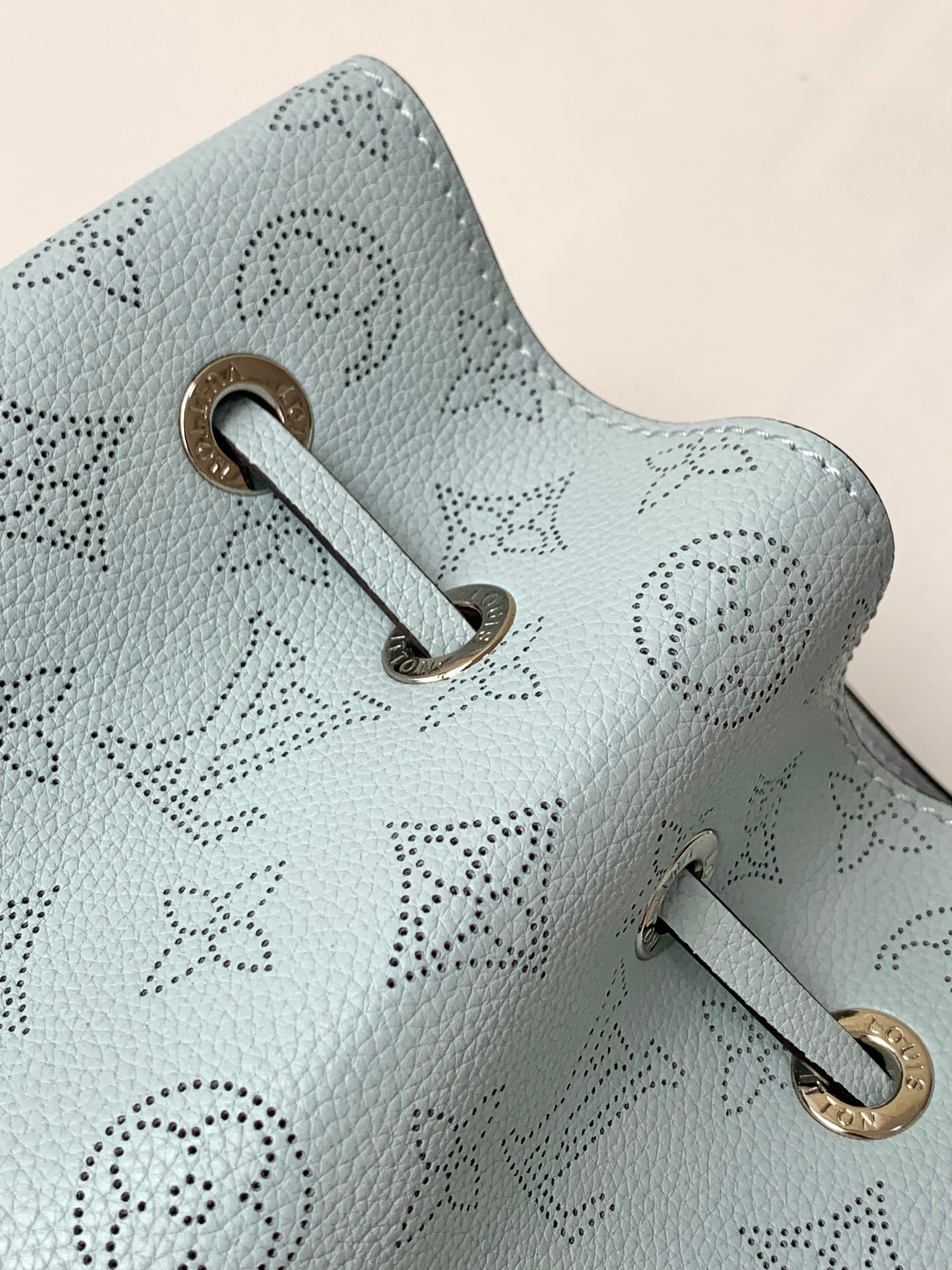 Bella Monogram Perforated Calfskin Bucket Bag - Image 7