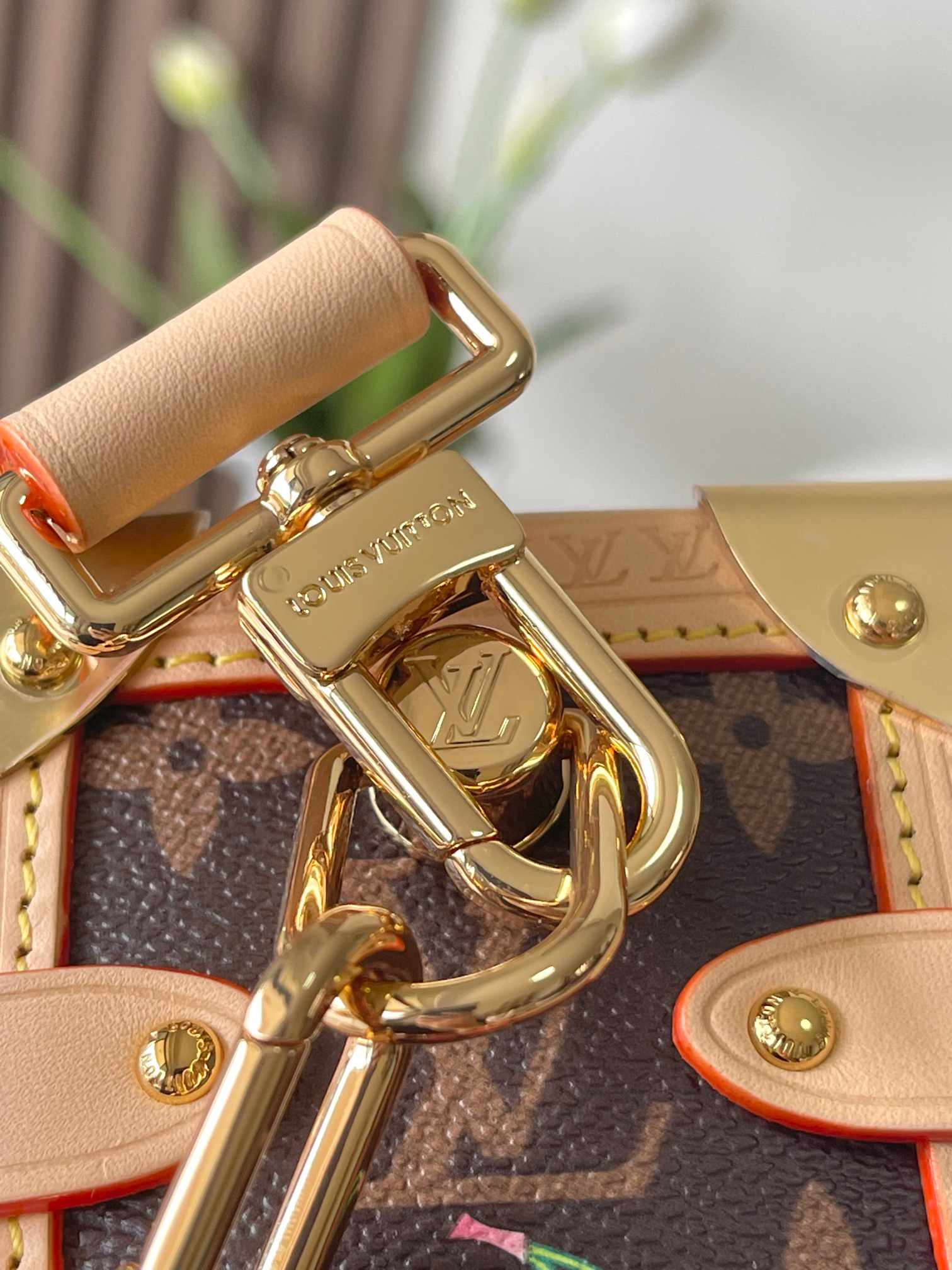 Louis Vuitton Side Trunk Medium Handbag M14278 Monogram Cherry - Image 7