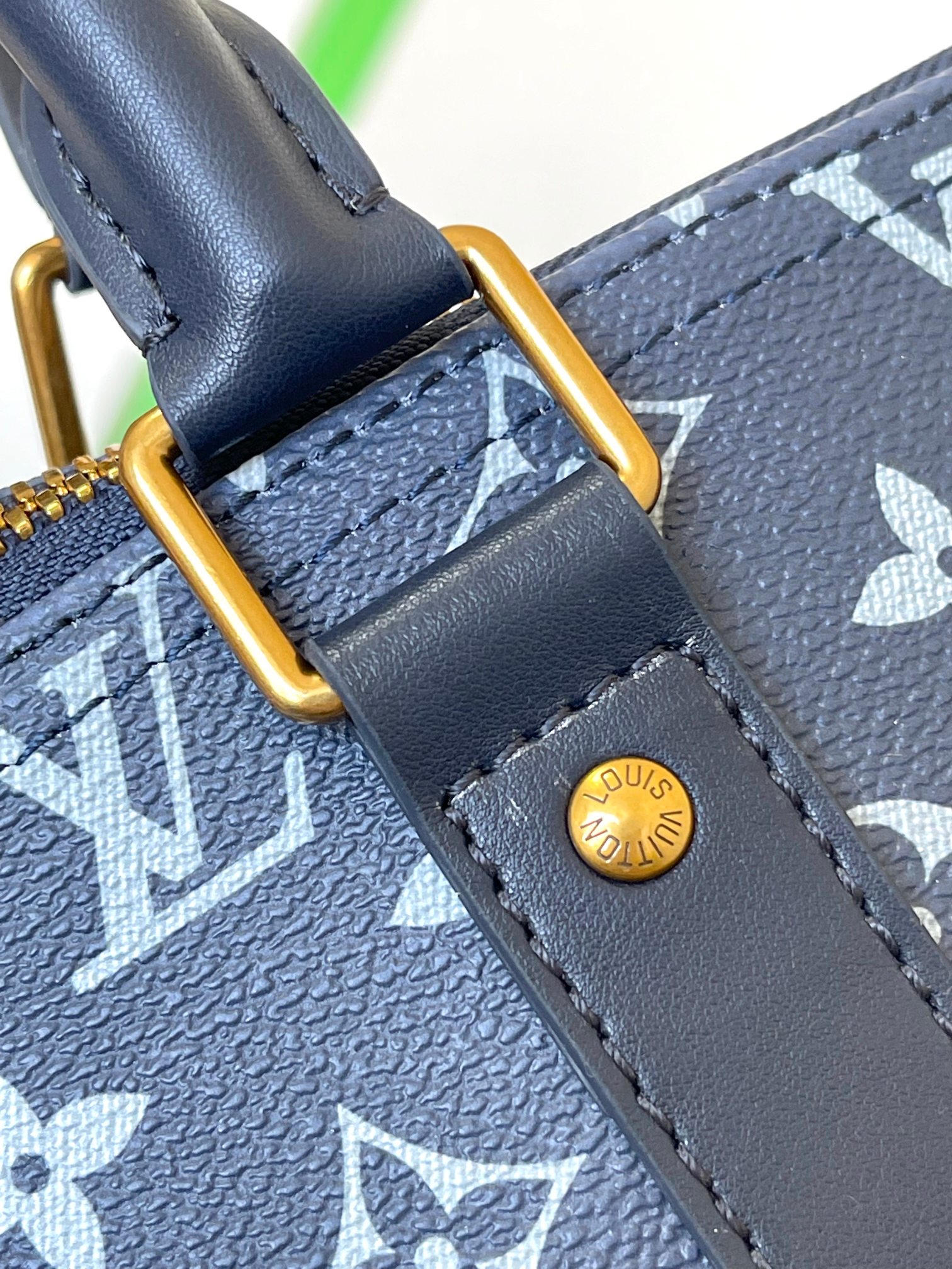 Louis Vuitton Keepall 50 Travel Bag in Monogram Eclipse Canvas - Image 7