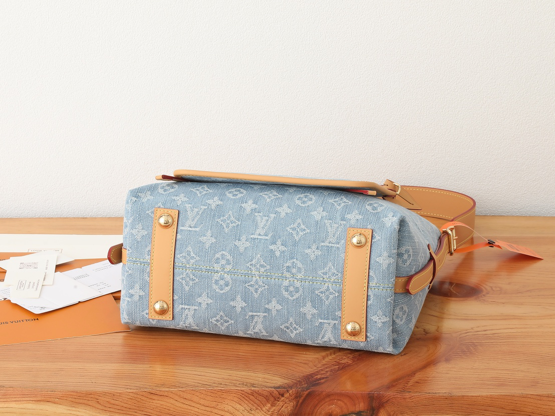 Carryall Small Handbag in Monogram Denim - Image 7