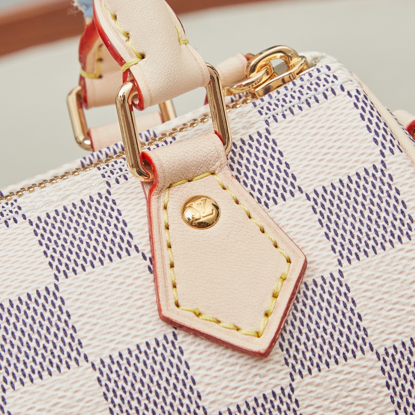 Louis Vuitton Nano Speedy Handbag N40918 in Damier Azur Canvas - Image 7