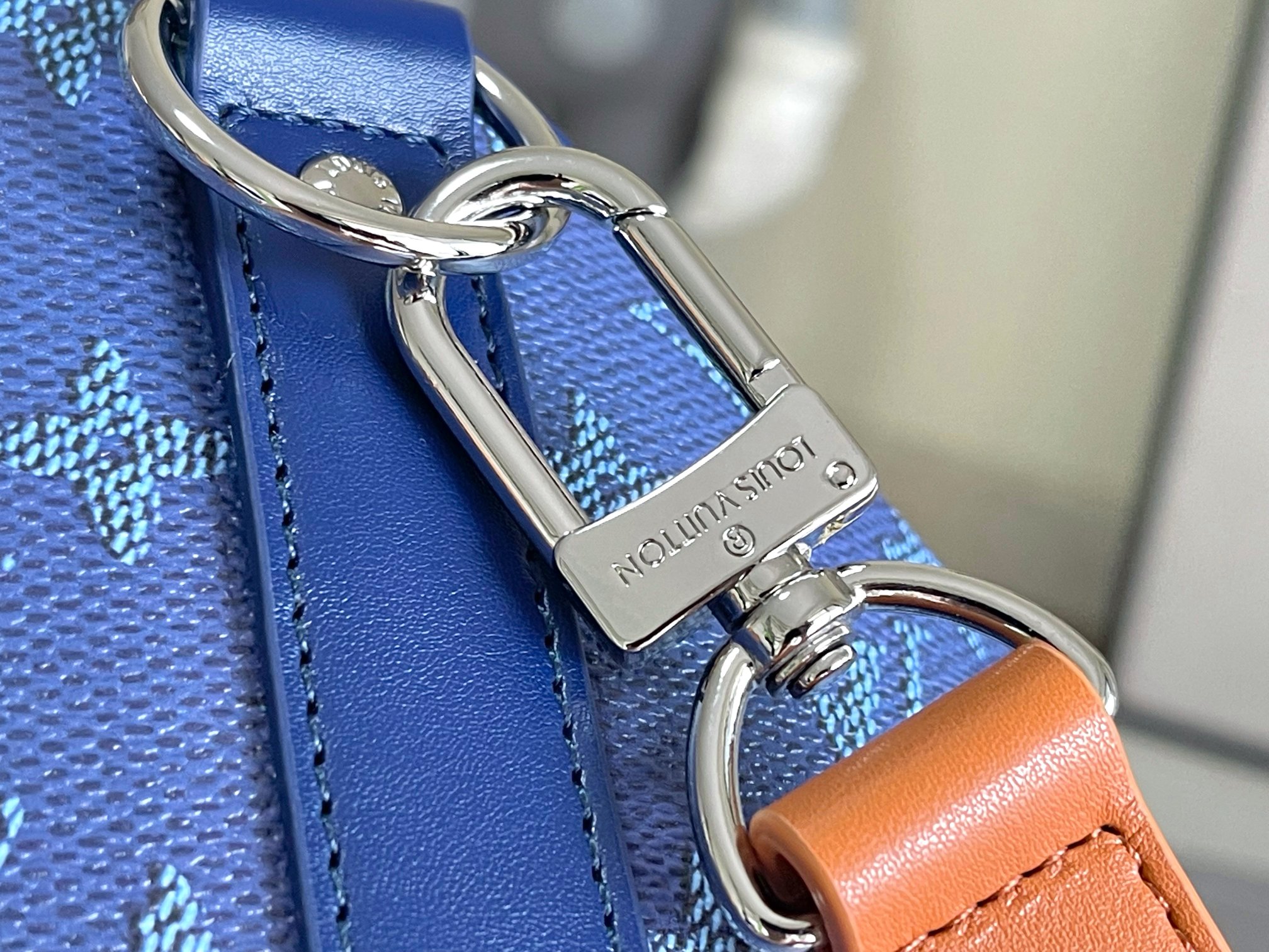 Louis Vuitton Heritage Keepall 50 Travel Bag, Blue - Image 7