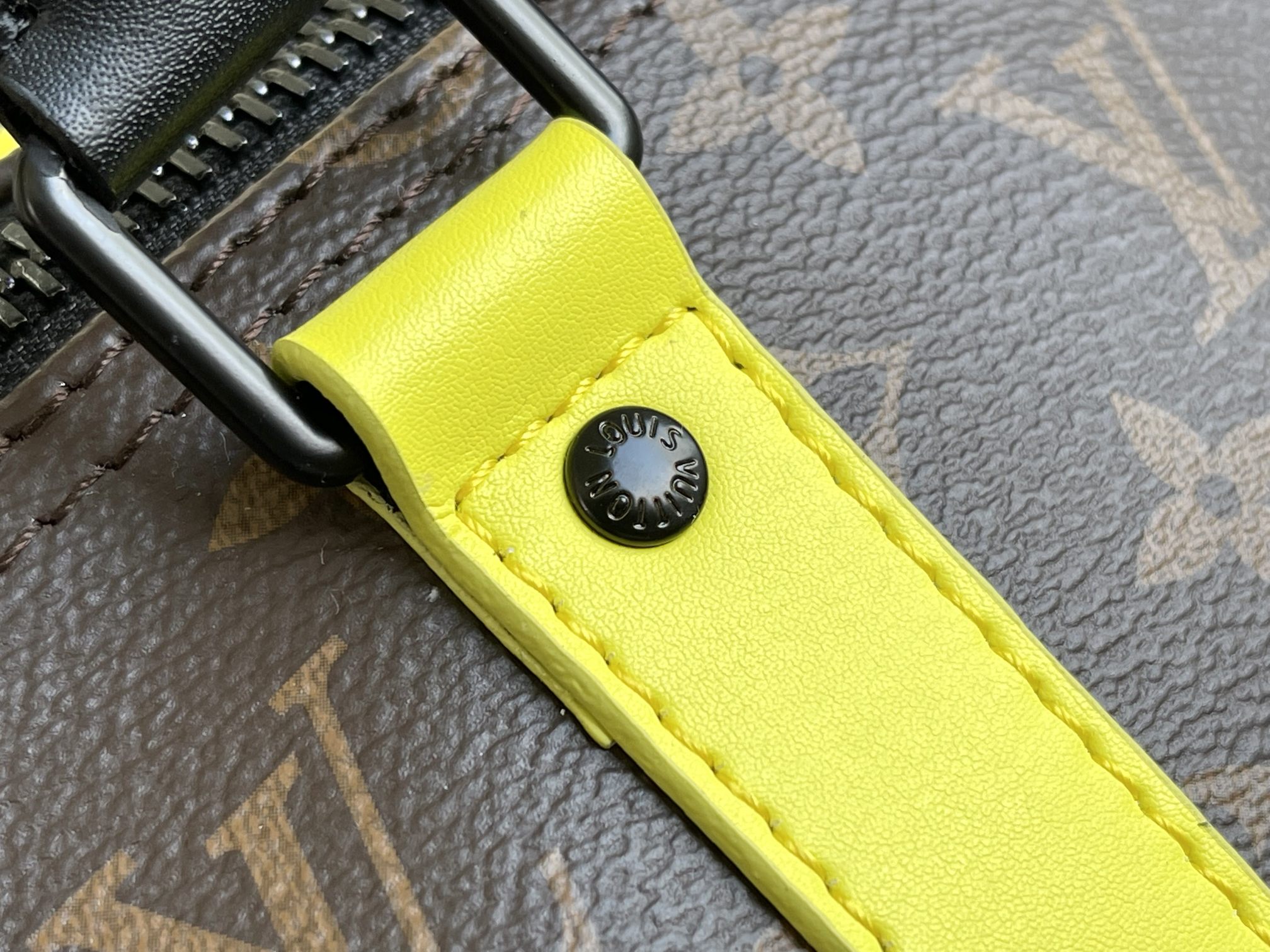 Louis Vuitton Keepall Bandoulière 50 Travel Bag in Monogram Macassar - Image 7