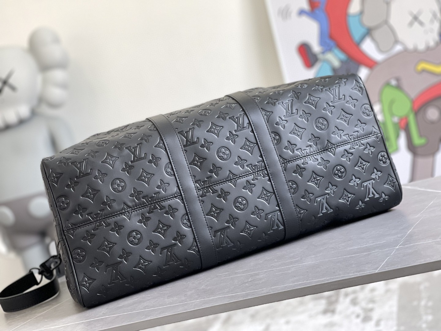 Louis Vuitton Keepall Bandoulière 50 Monogram Shadow Travel Bag - Image 7