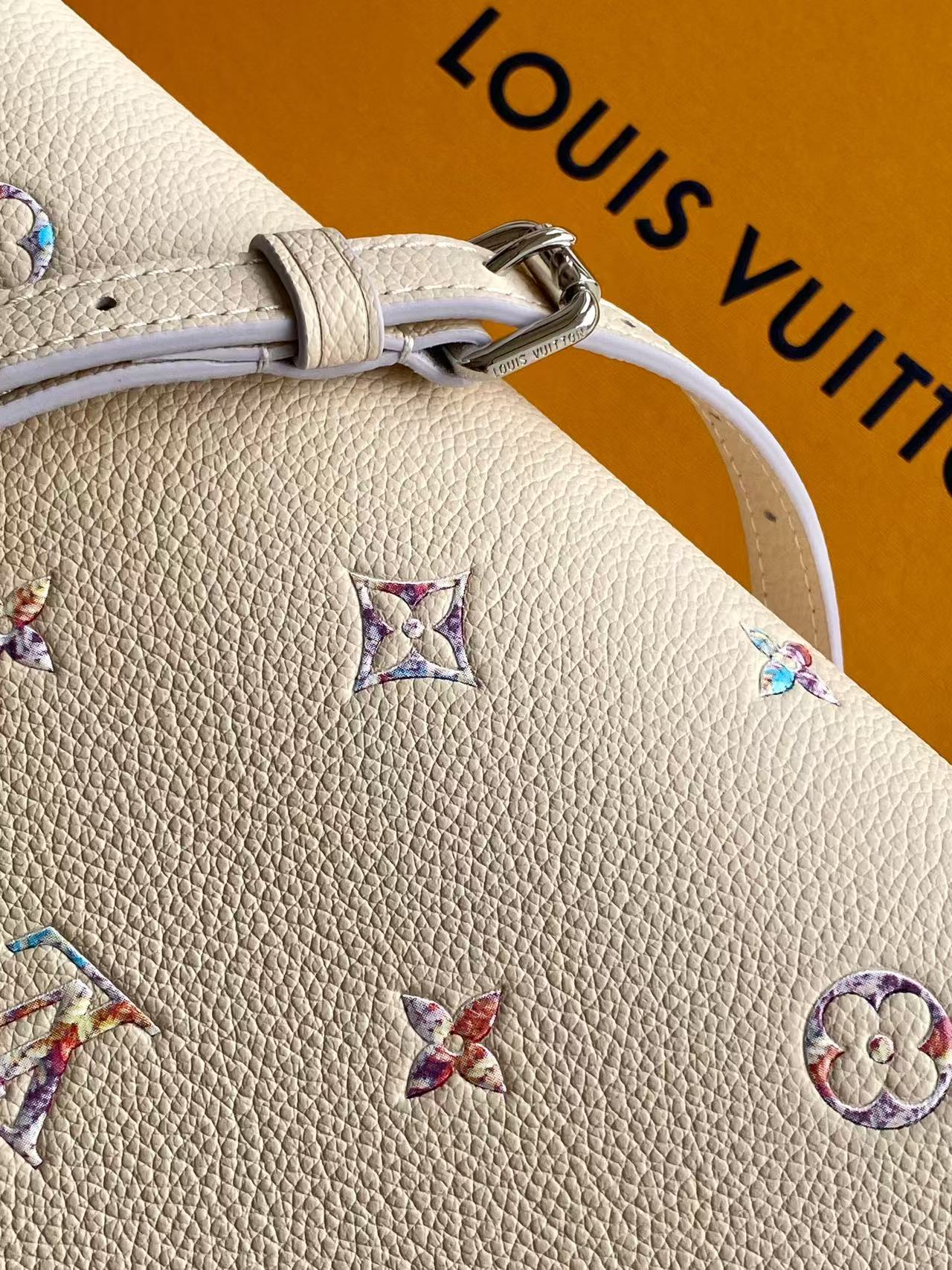 Louis Vuitton OnTheGo Small Handbag in Monogram Empreinte Leather, Iridescent Purple - Image 7