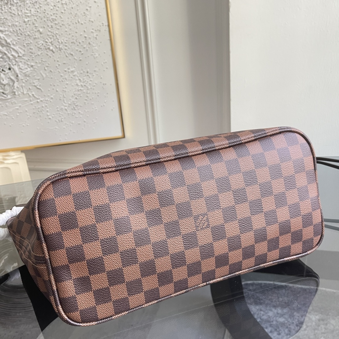Louis Vuitton Neverfull MM Tote Bag in Damier Ebene Canvas - Image 7