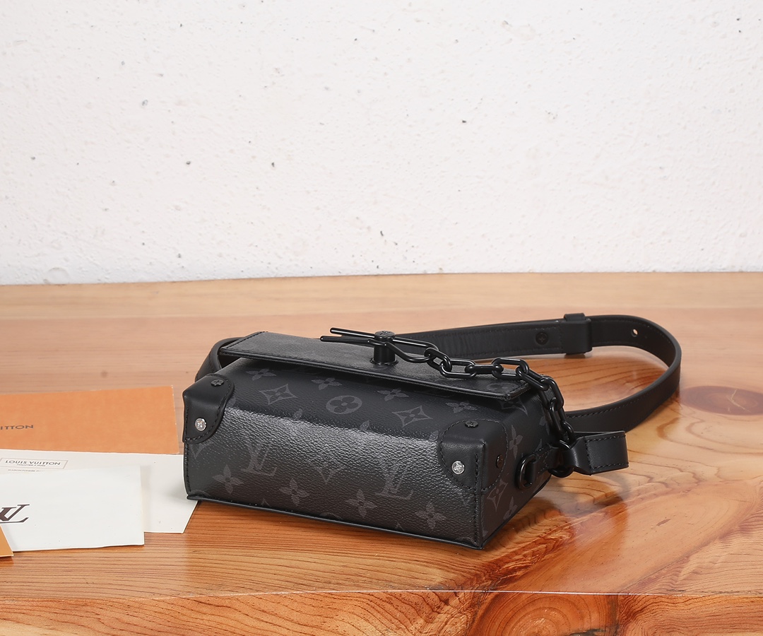 Louis Vuitton Steamer Mini Handbag in Monogram Eclipse Canvas - Image 7