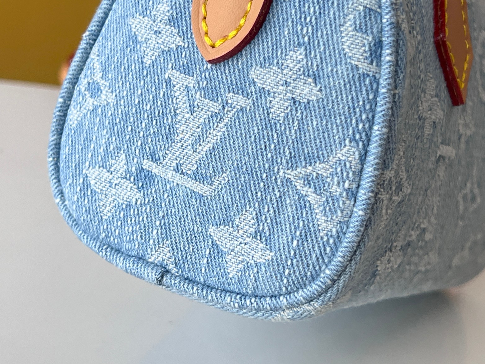 Nano Speedy Handbag in Light Blue Denim - Image 7