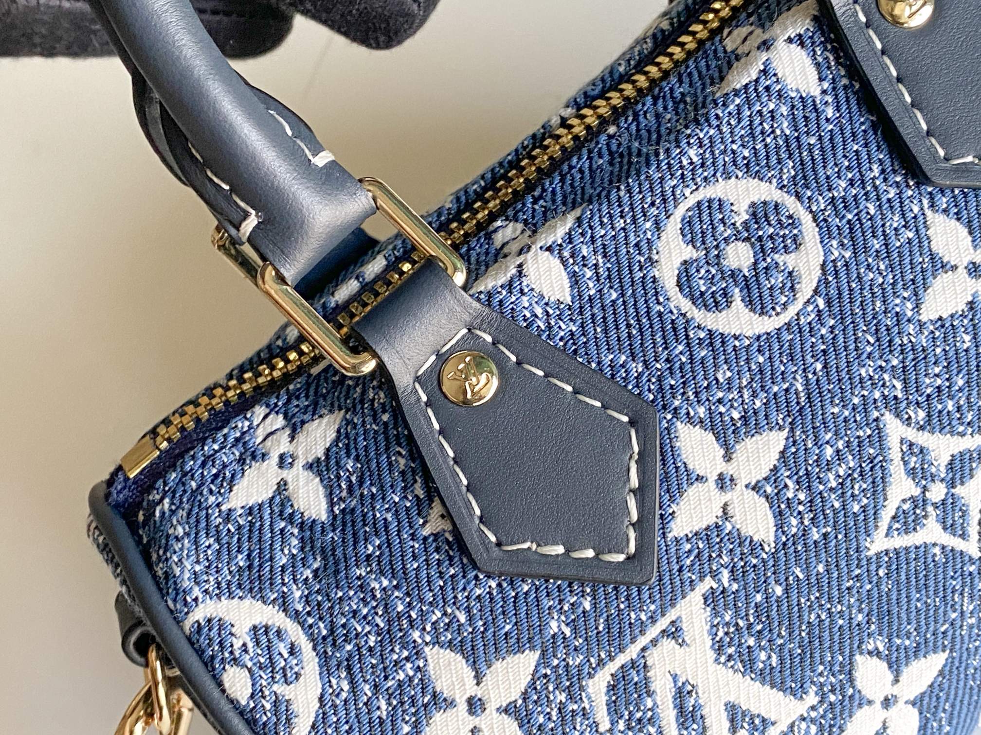 Louis Vuitton Nano Speedy Handbag M81168 - Blue Denim - Image 7