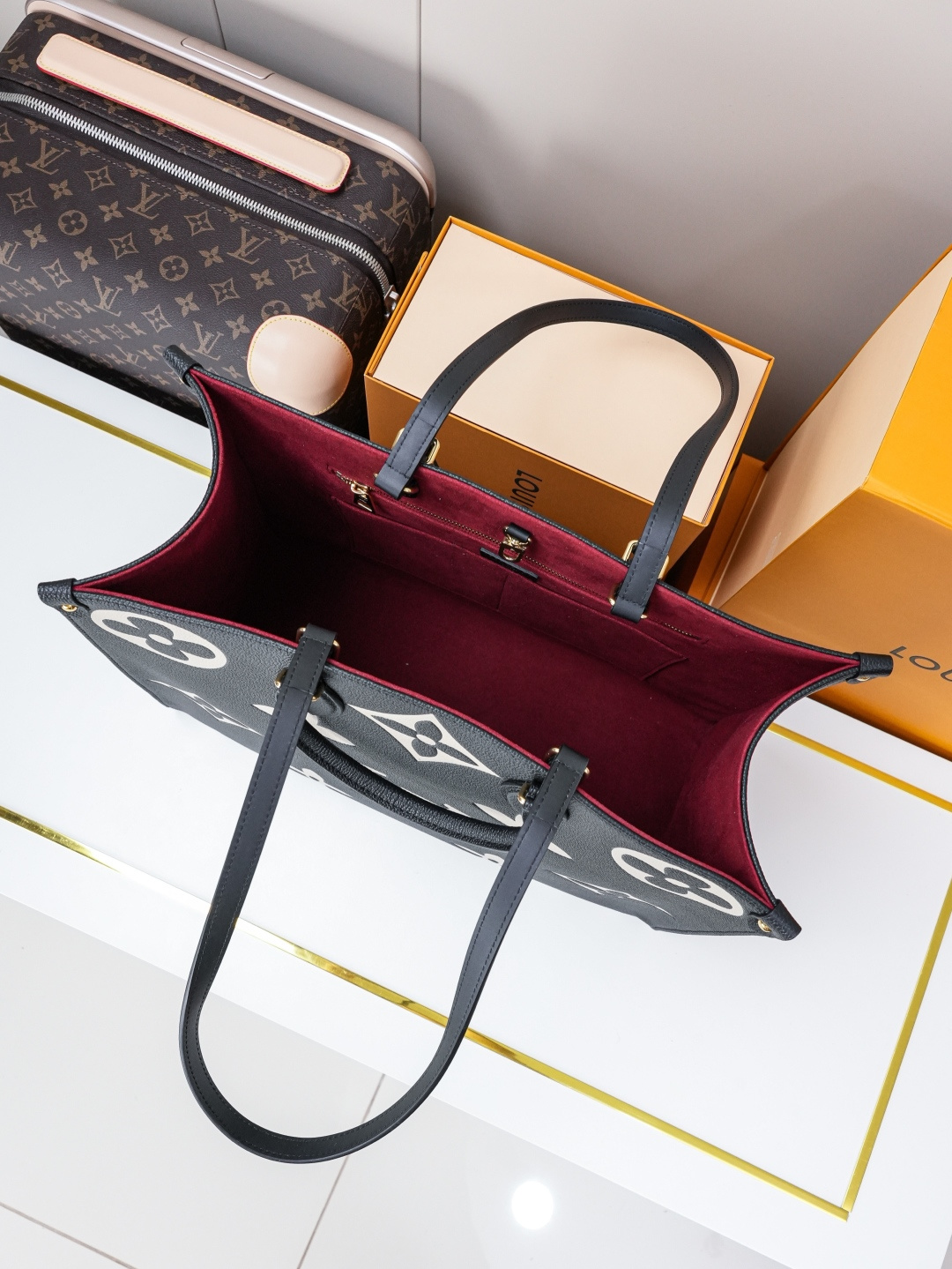 OnTheGo Large Monogram Empreinte Leather Tote Bag - Image 7