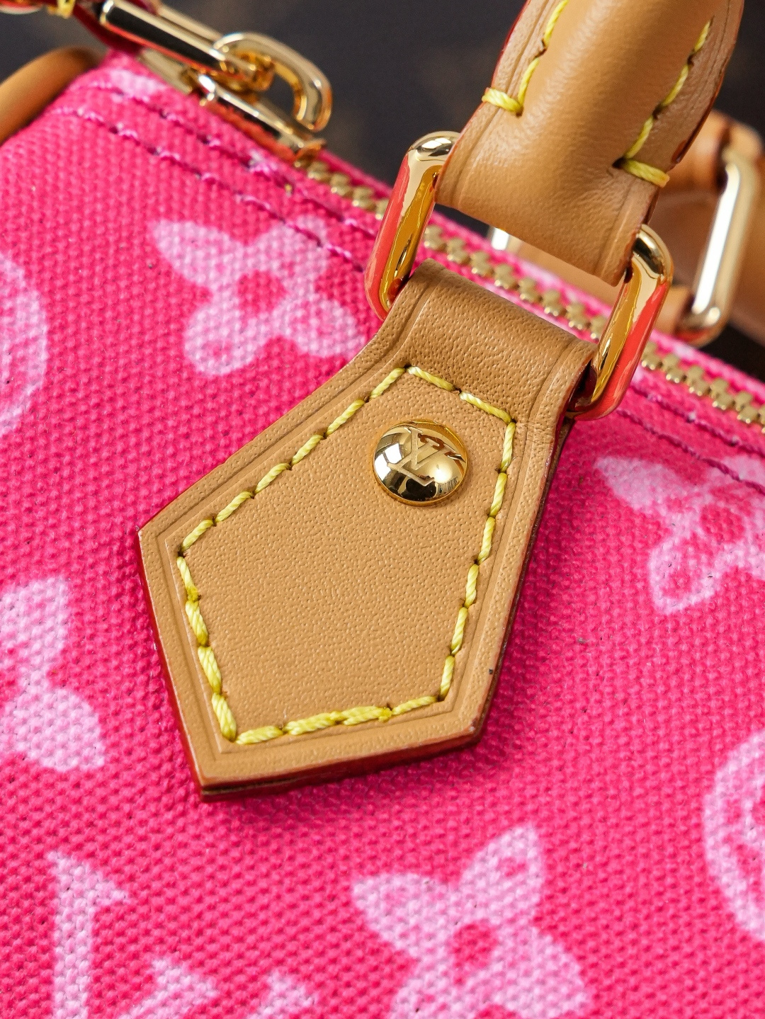 Louis Vuitton Nano Speedy Handbag in Red Monogram Canvas - Image 7