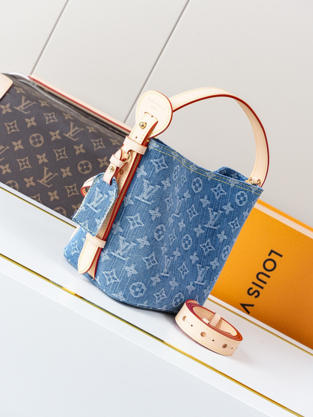 Louis Vuitton All In BB Denim Handbag - Image 7