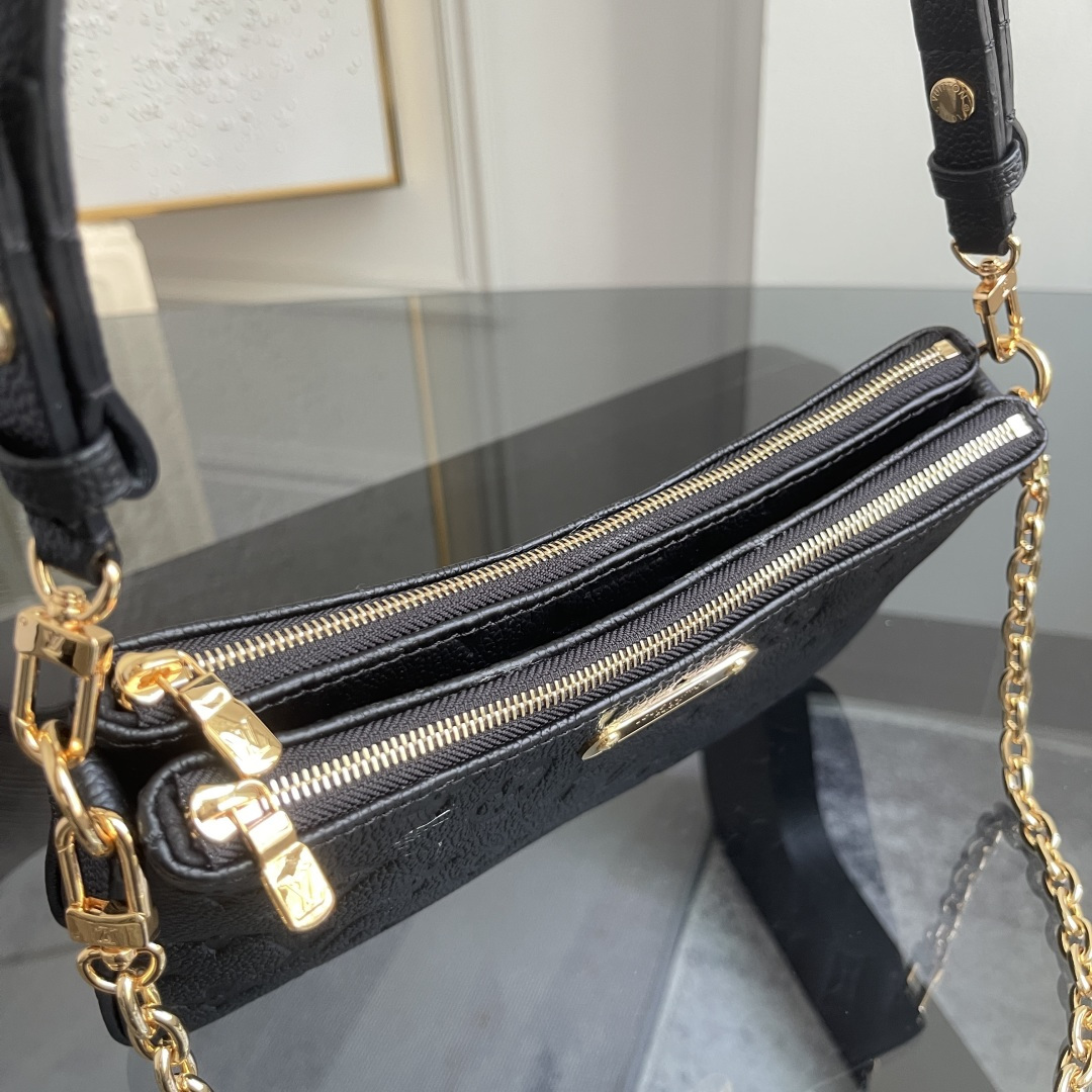 Louis Vuitton Liv Shoulder Bag in Black Monogram Empreinte Leather - Image 7
