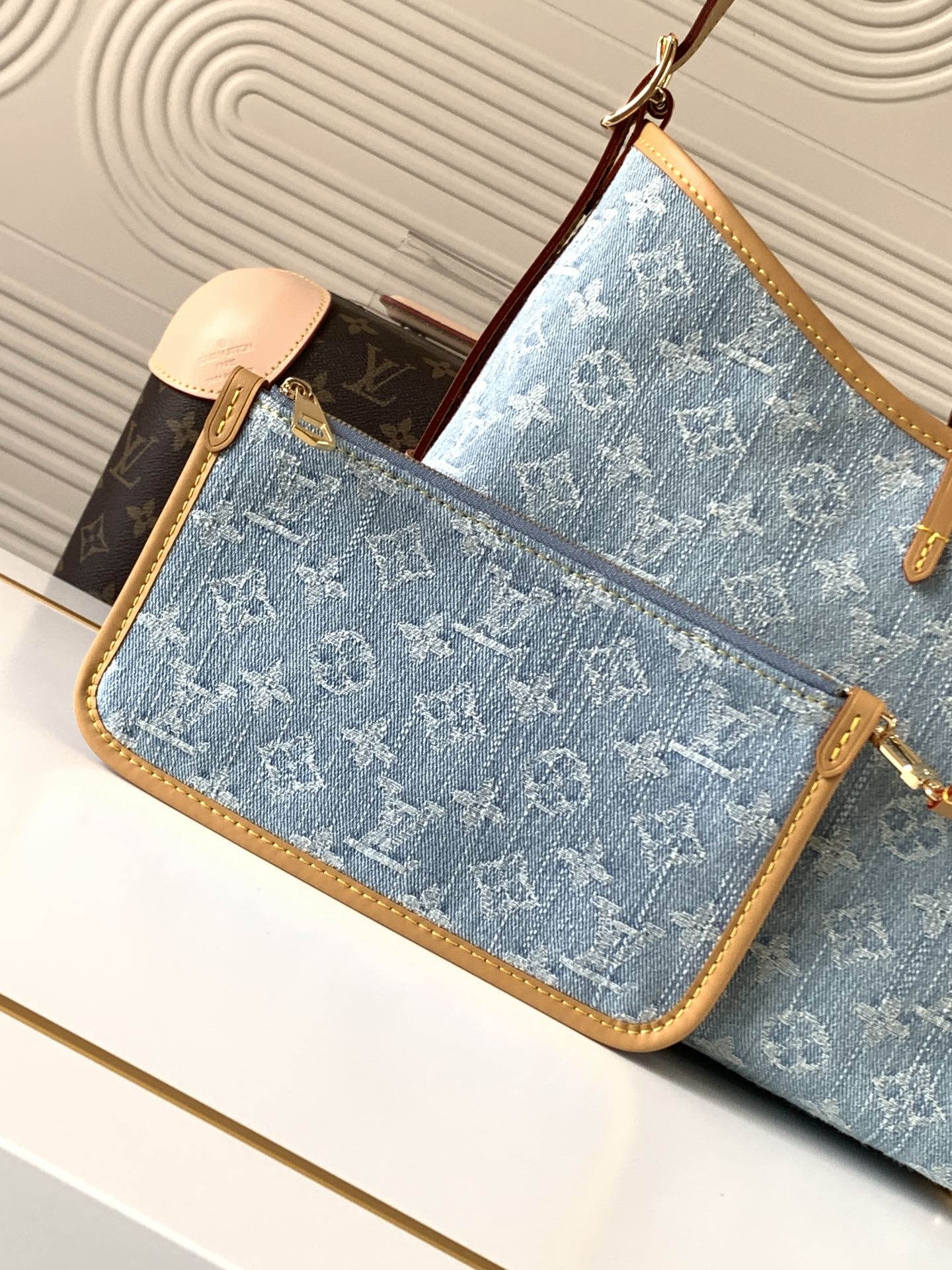 Louis Vuitton Carryall Small Bag in Monogram Denim - Image 7