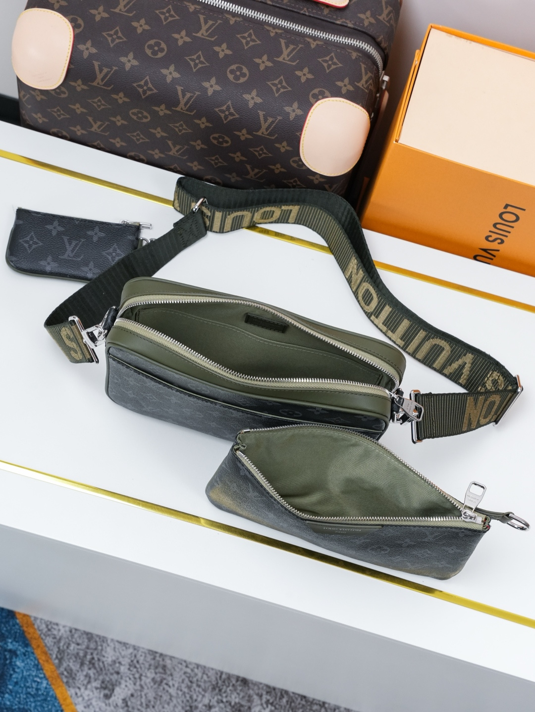 Louis Vuitton Trio Messenger Bag M28628 Monogram Eclipse - Image 7