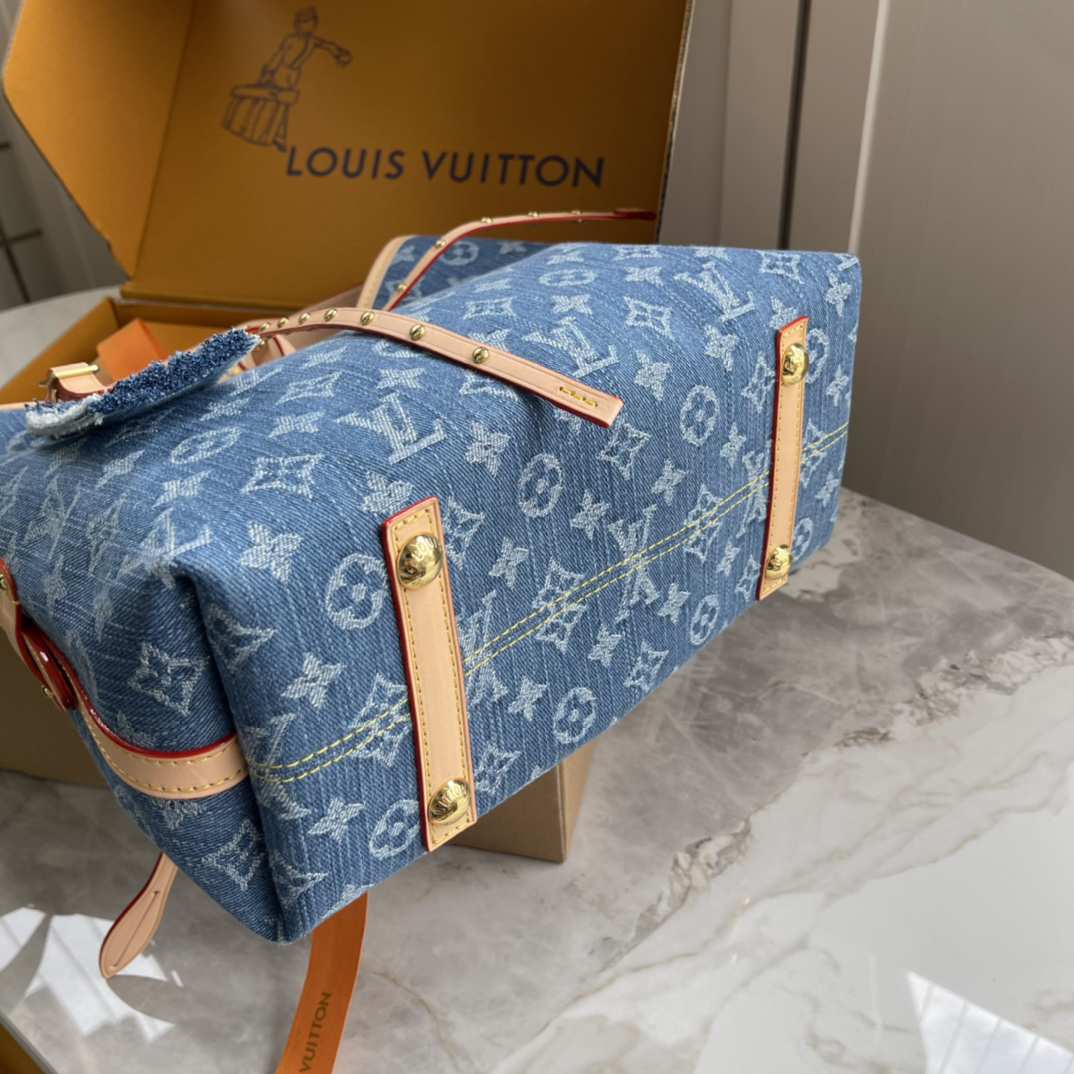 Louis Vuitton CarryAll PM Tote Bag M46854 in Blue Monogram Canvas - Image 7