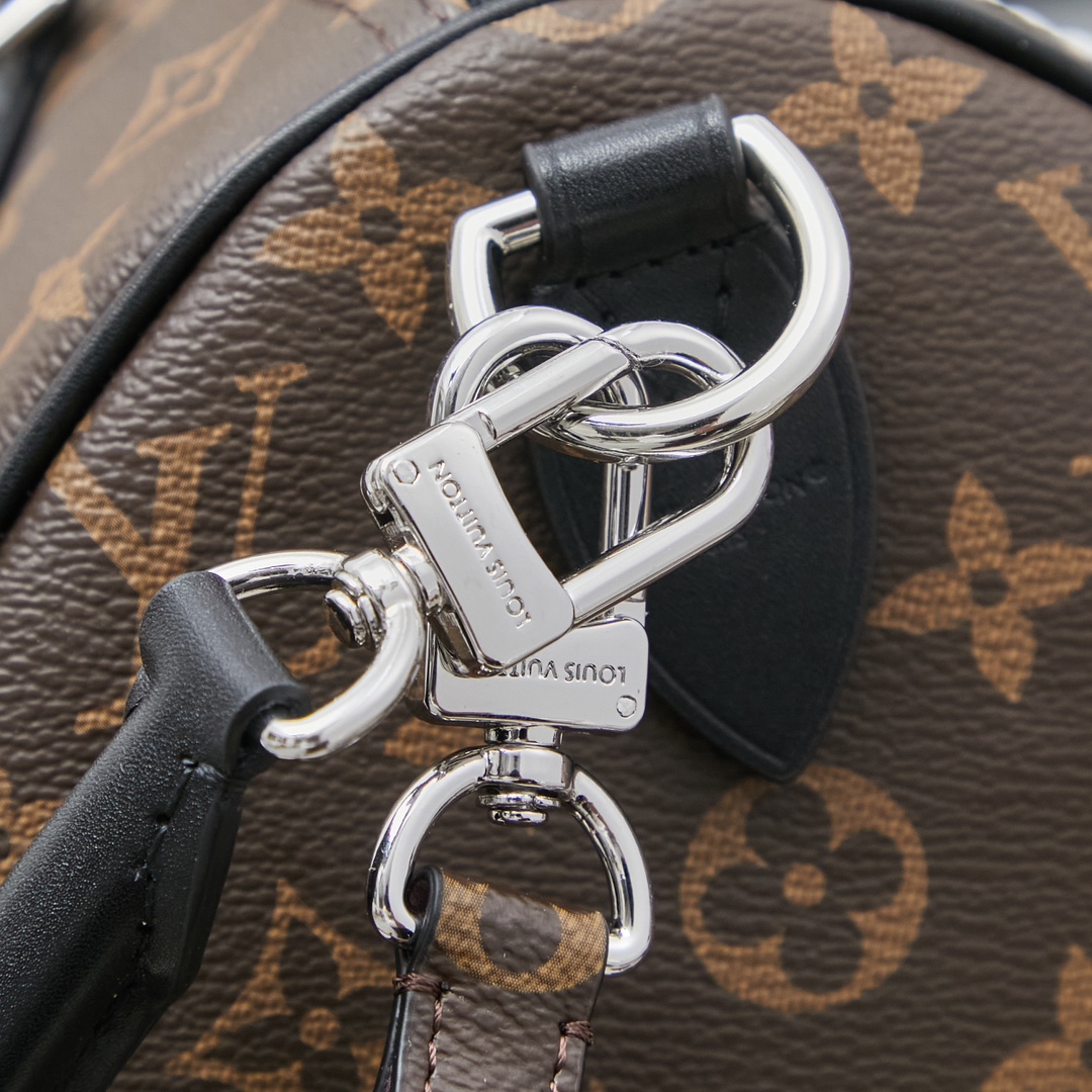 Speedy Soft 30 Dark Monogram Handbag - Image 7