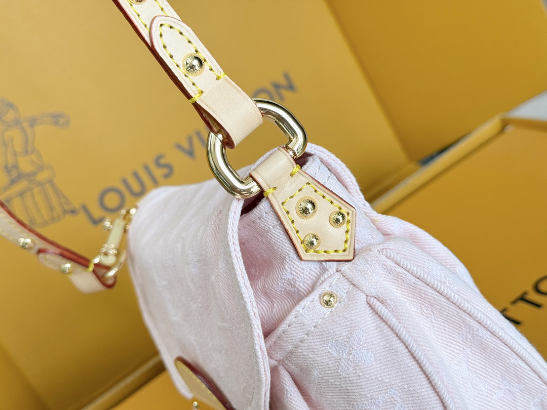 Louis Vuitton Sunset Crossbody Bag in Pink Monogram Denim - Image 7