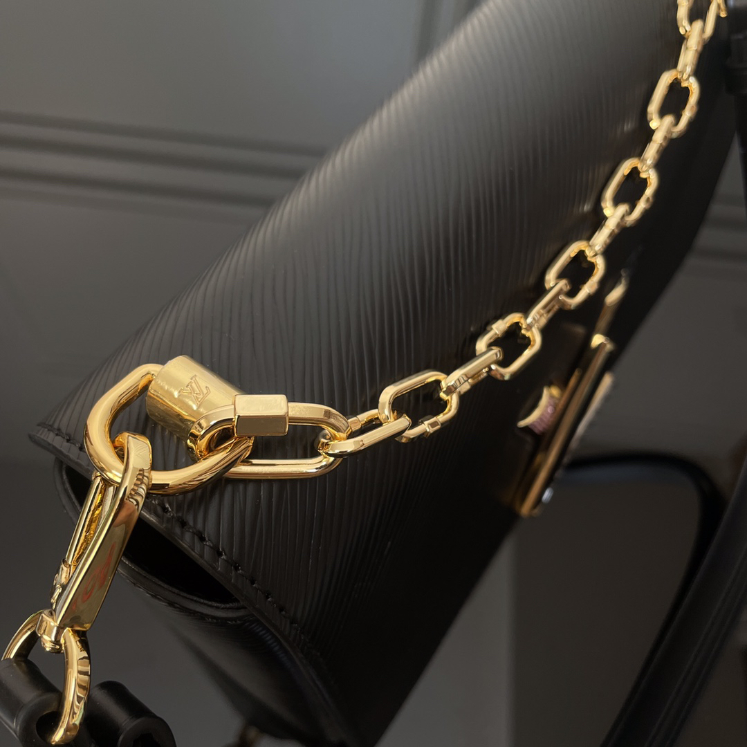 Louis Vuitton Twist Medium Shoulder Bag in Black Calfskin - Image 7