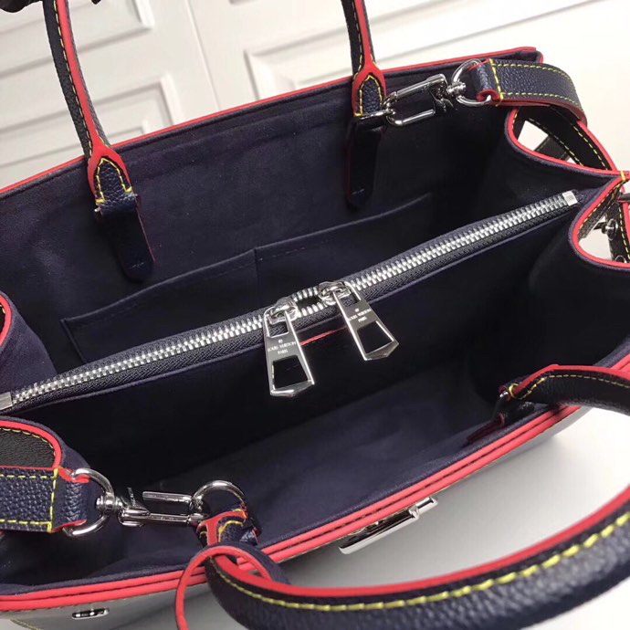 Louis Vuitton Twist Tote Blue Leather Bag M54810 - Image 7