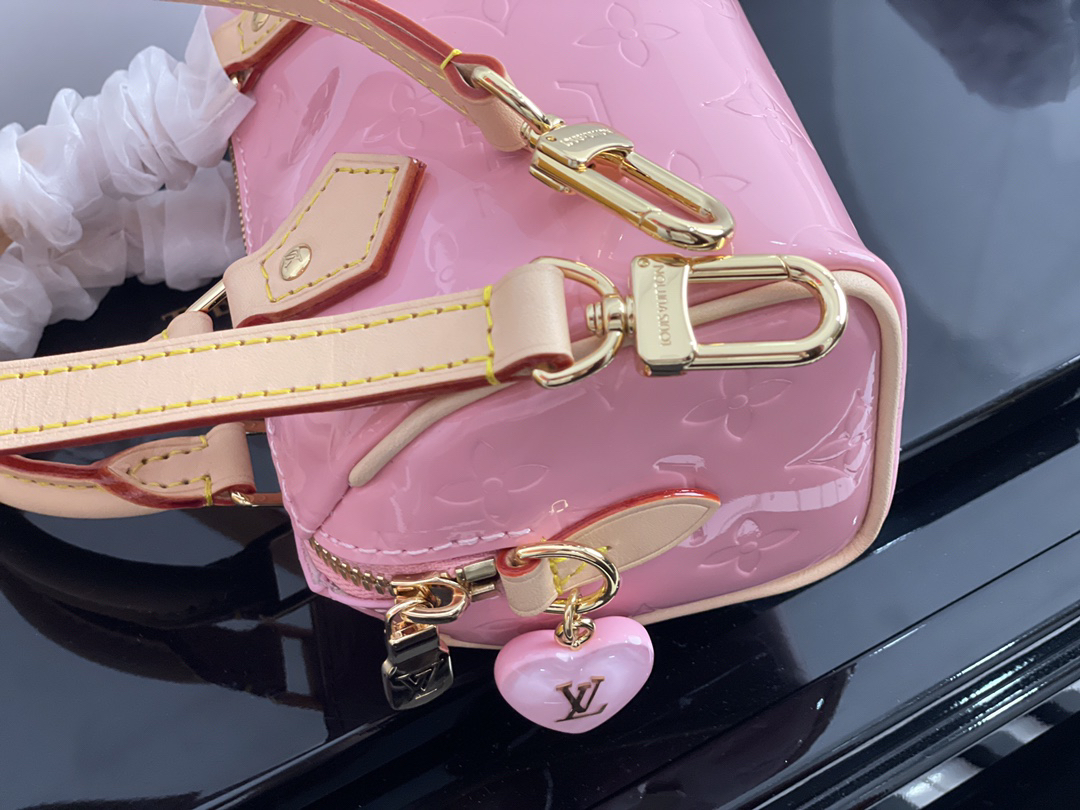 Louis Vuitton Nano Speedy Pink Handbag - Image 7