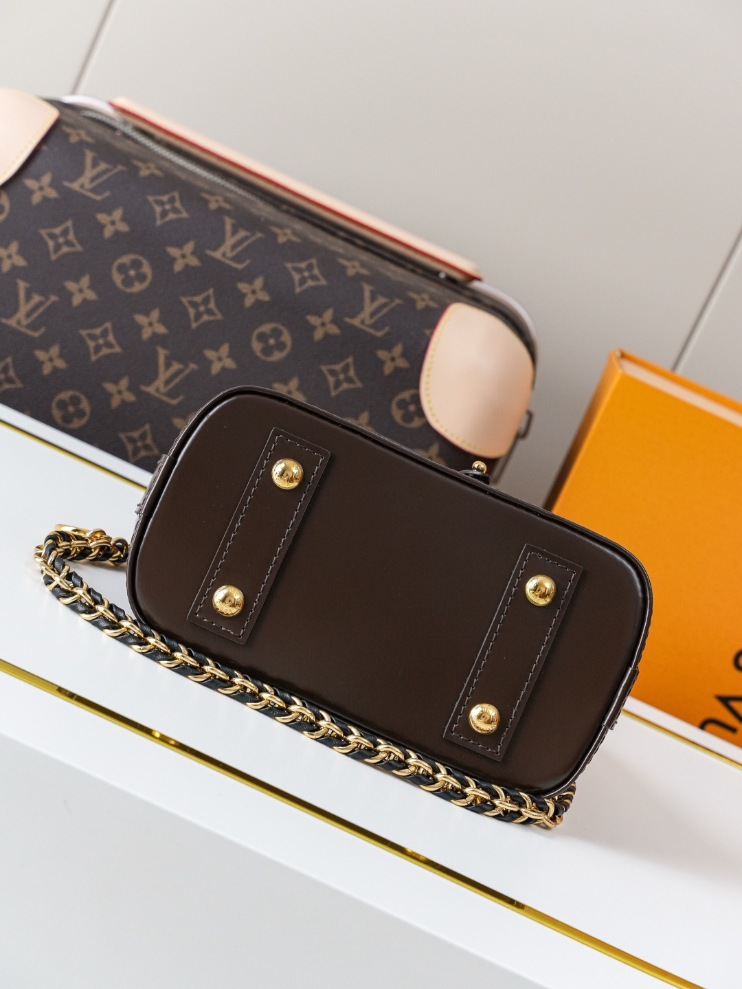 Louis Vuitton Alma Mini Customizable Top-Handle Handbag - Image 7