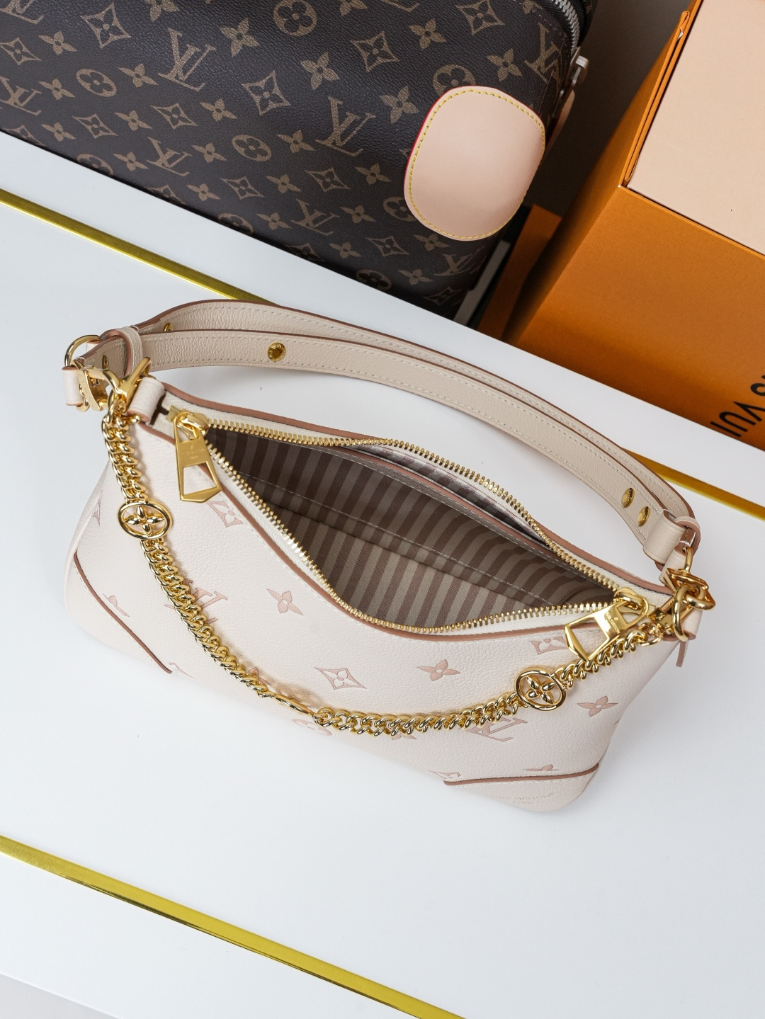 Louis Vuitton Boulogne M14634 Monogram Empreinte Leather Shoulder Bag - Cream - Image 7