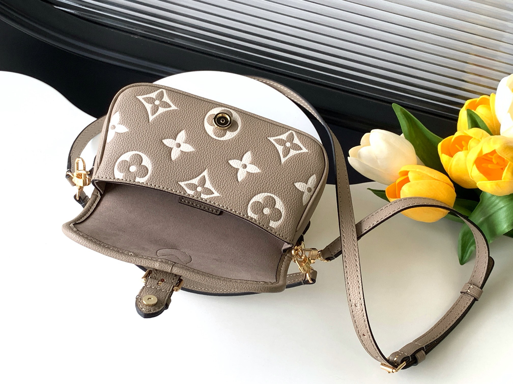Nano Diane Monogram Empreinte Leather Crossbody Bag – M83300 Apricot - Image 7