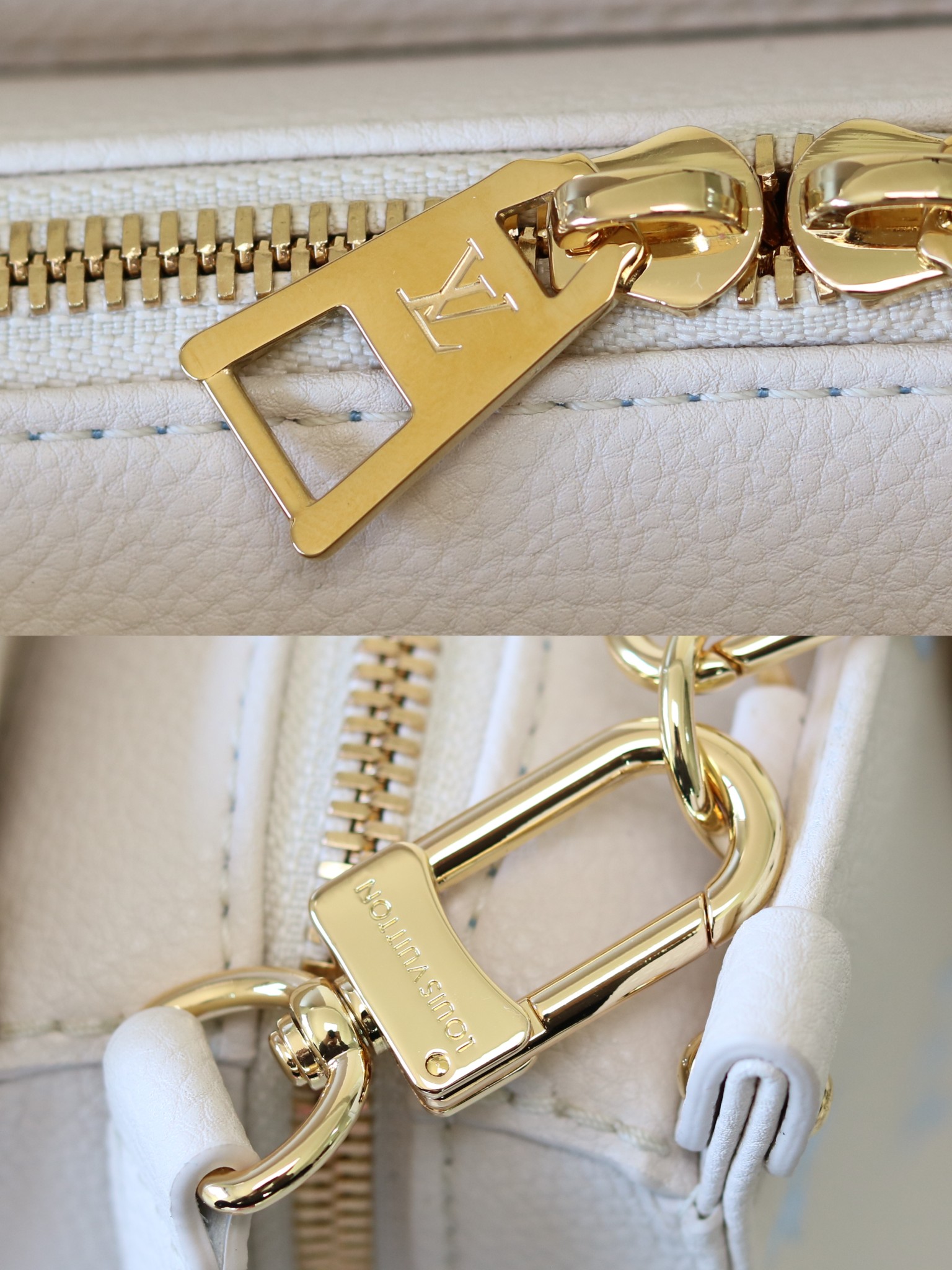 Louis Vuitton OnTheGo EW Handbag in Blue Monogram Empreinte Leather - Image 7