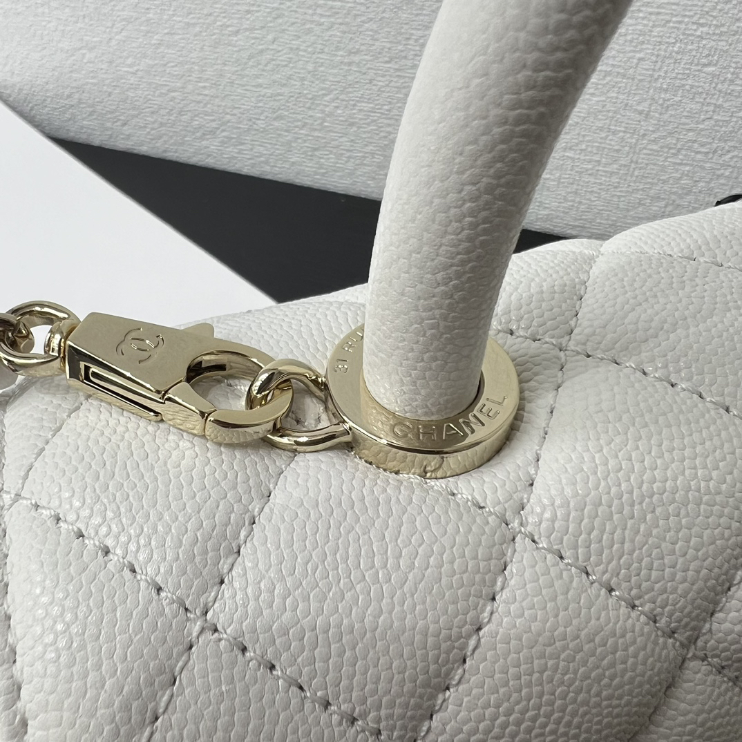 Coco Handle Pebbled Cowhide Handbag - Image 7