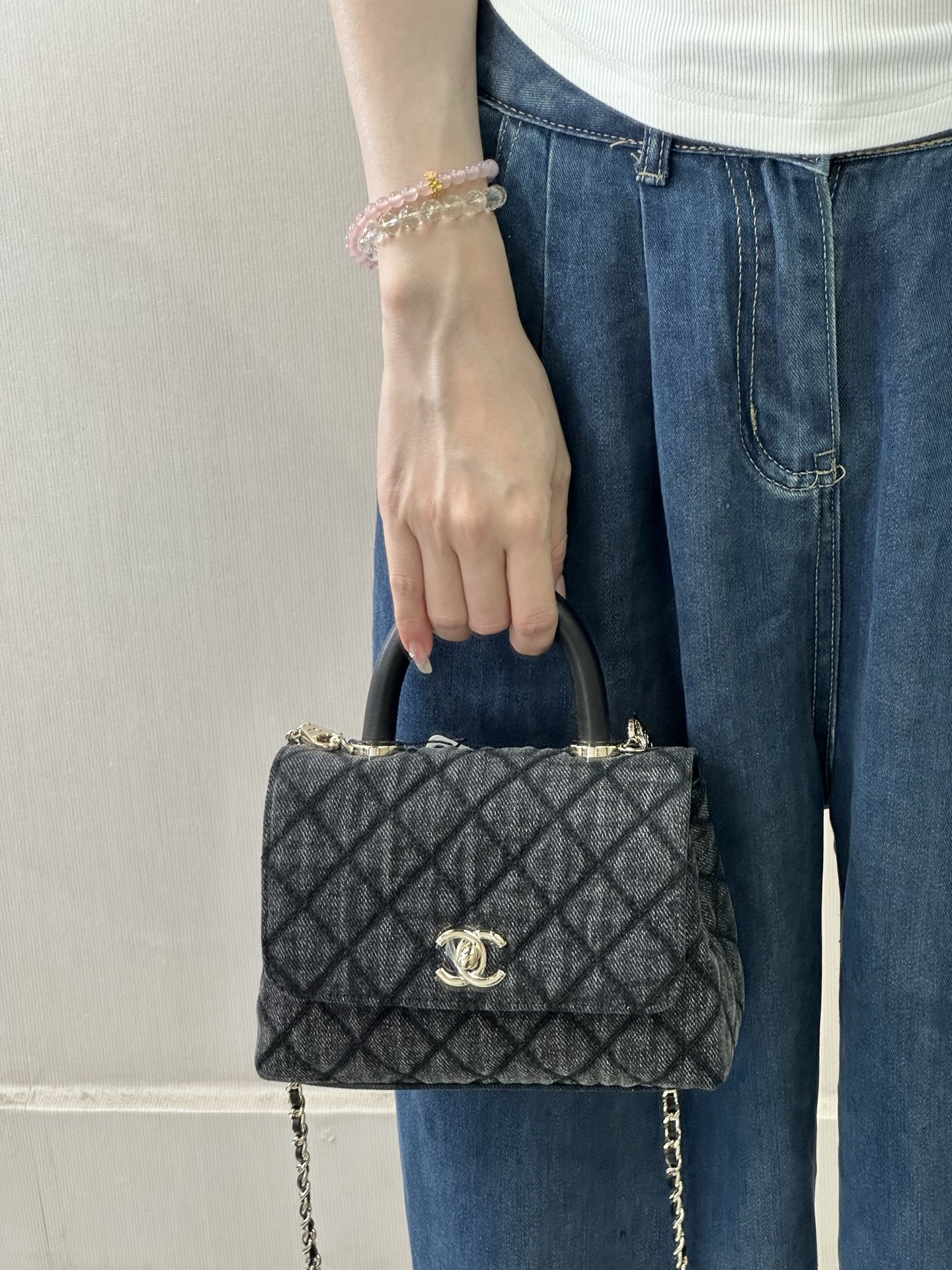 Chanel Coco Handle Mini Denim Handbag - Image 7