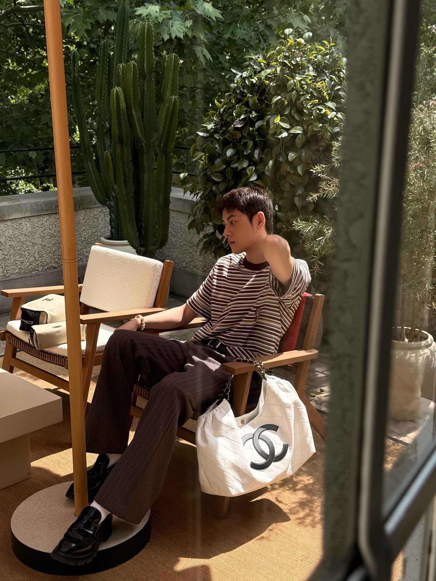 Chanel Coco Beach White Denim Tote Bag - Image 7