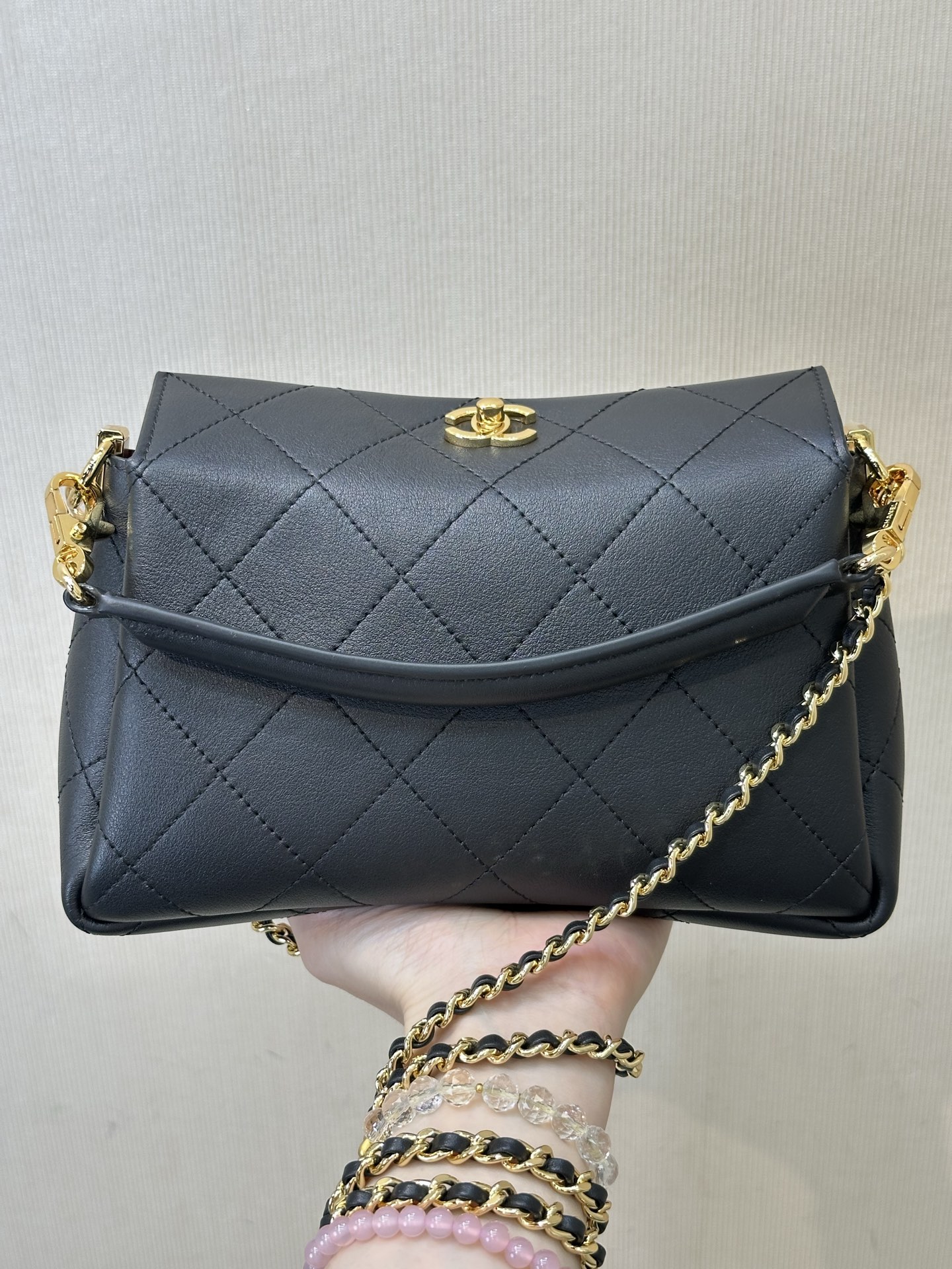 Chanel Calfskin Quilted Flap Crossbody Bag - Image 7