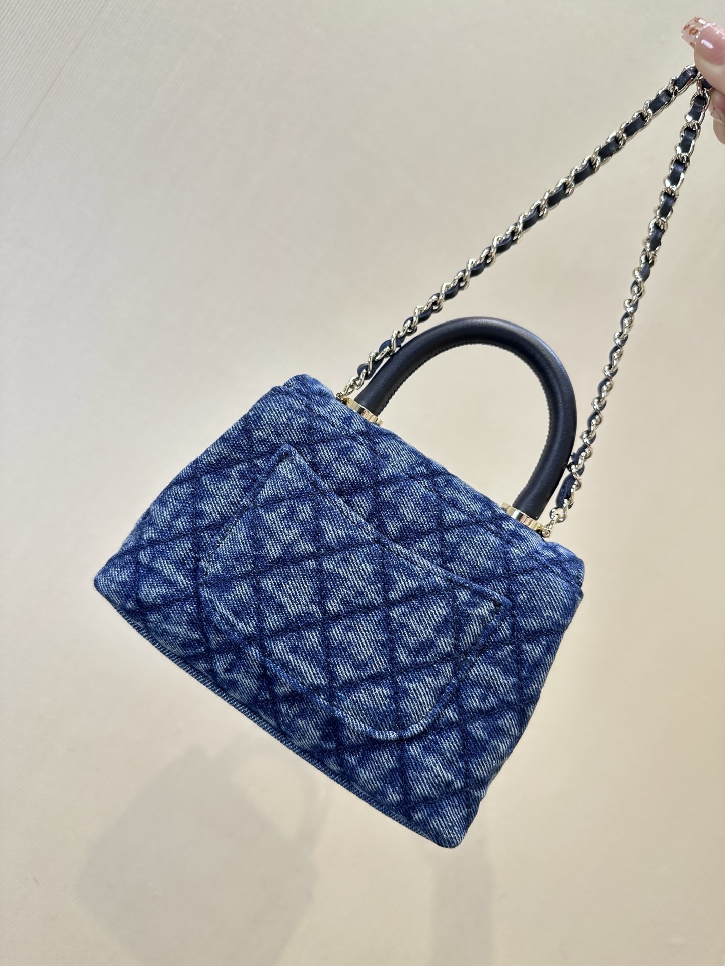 Chanel Coco Handle Mini Denim Handbag - Image 7