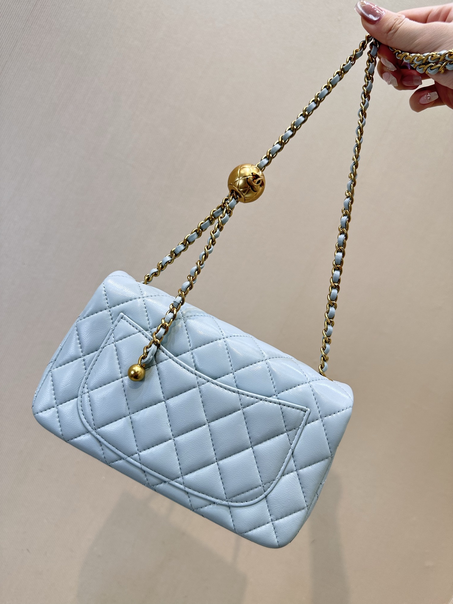 Chanel Chain Ball Leather Crossbody Bag - Small and Large Mini Sizes - Image 7
